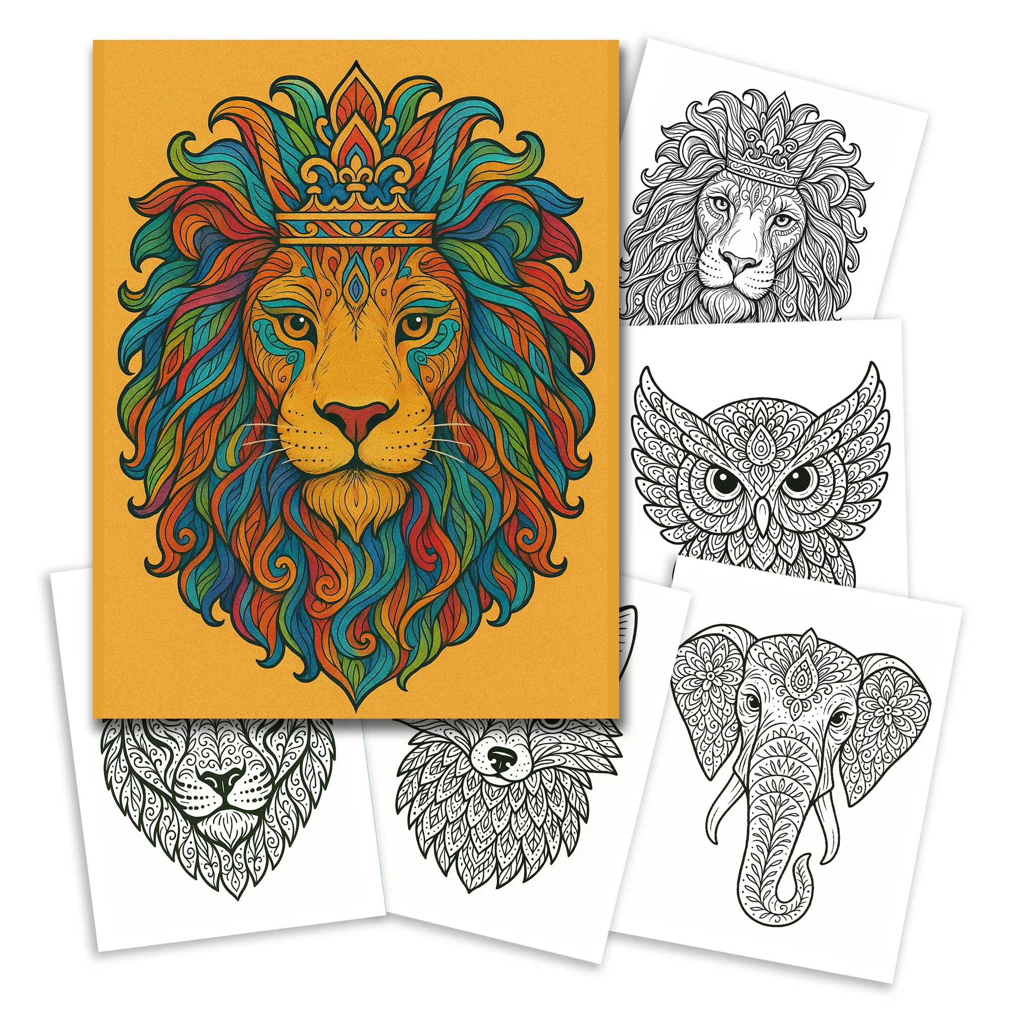 Forest Spirits Coloring Book - Animal Mandalas for Mindfulness and Relaxation - image 2
