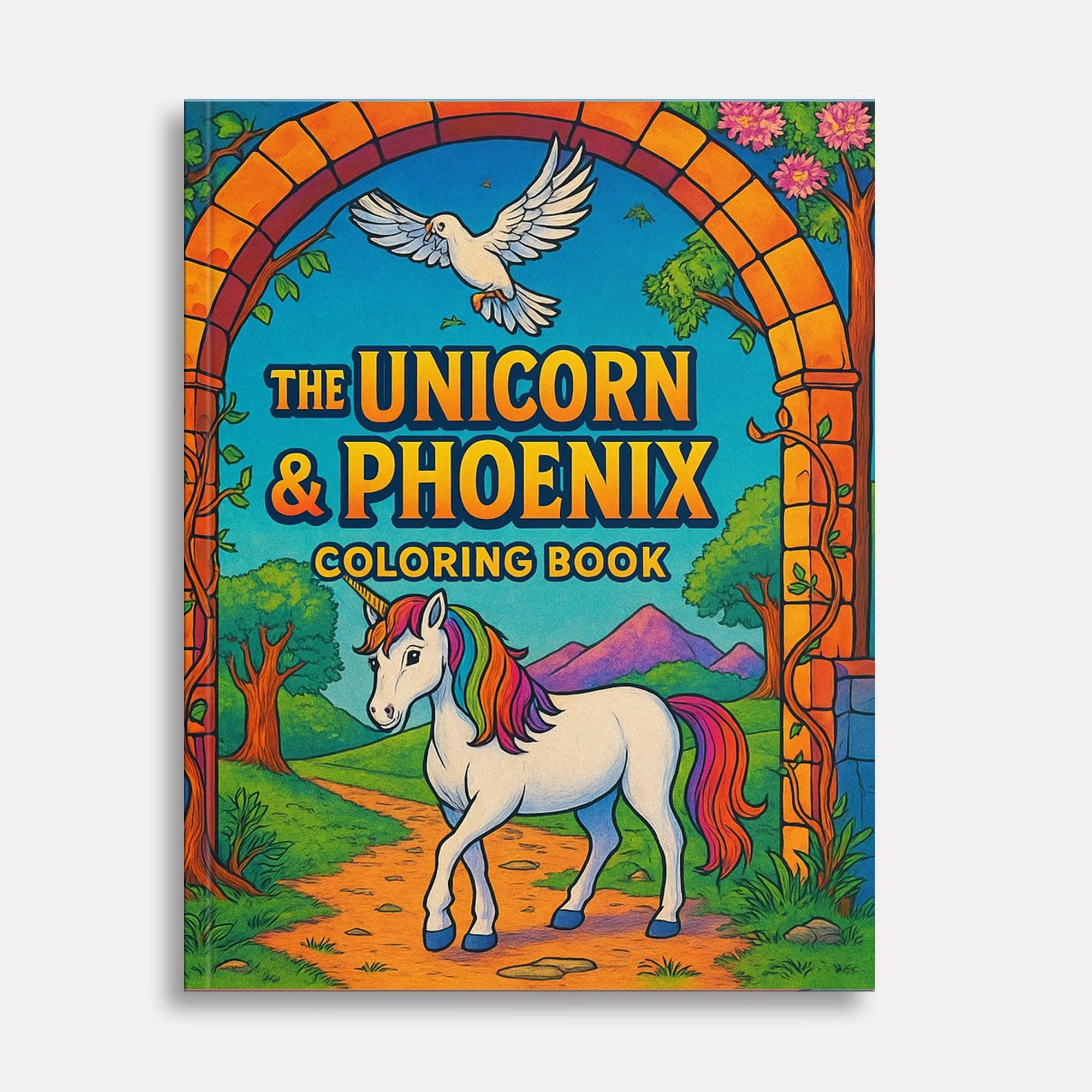 The Unicorn & Phoenix – Coloring Pages – 48 Mythical Journey Scenes – For Kids and Adults - image 2