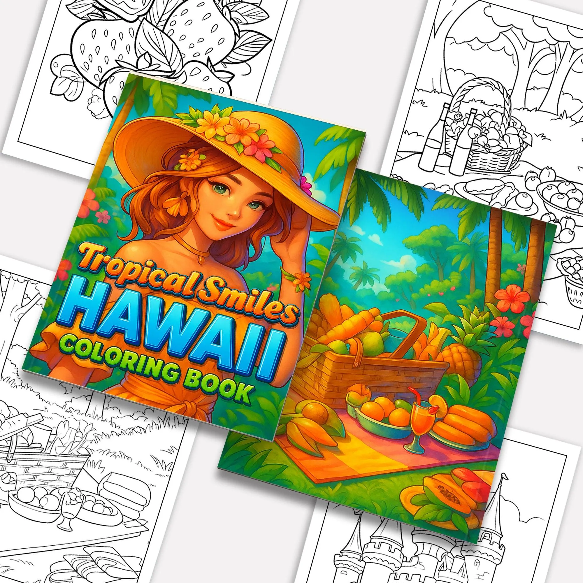 Tropical Smiles Hawaii Coloring Pages – 48 Fun Summer Activities for Kids