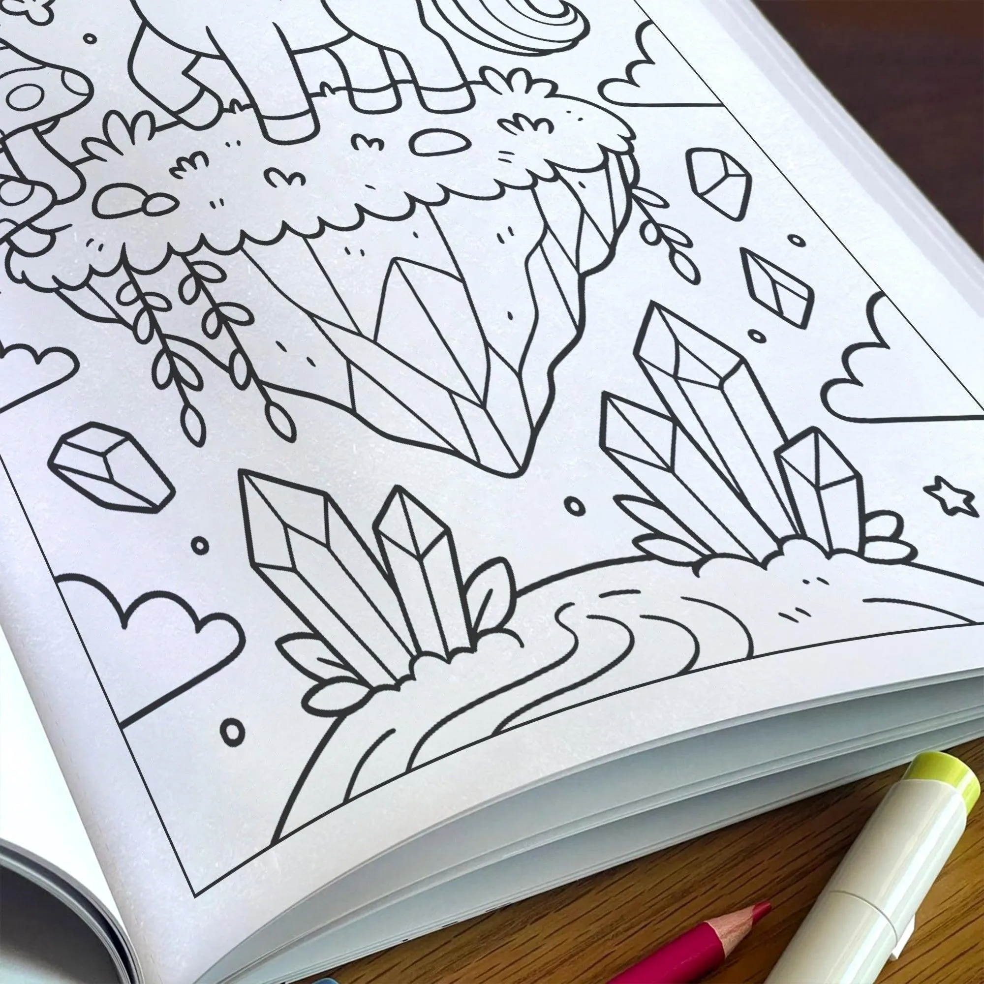 Color the Stars – A Galaxy Unicorn Adventure in Crystals and Cosmos - Unicorn Coloring Book - image 6