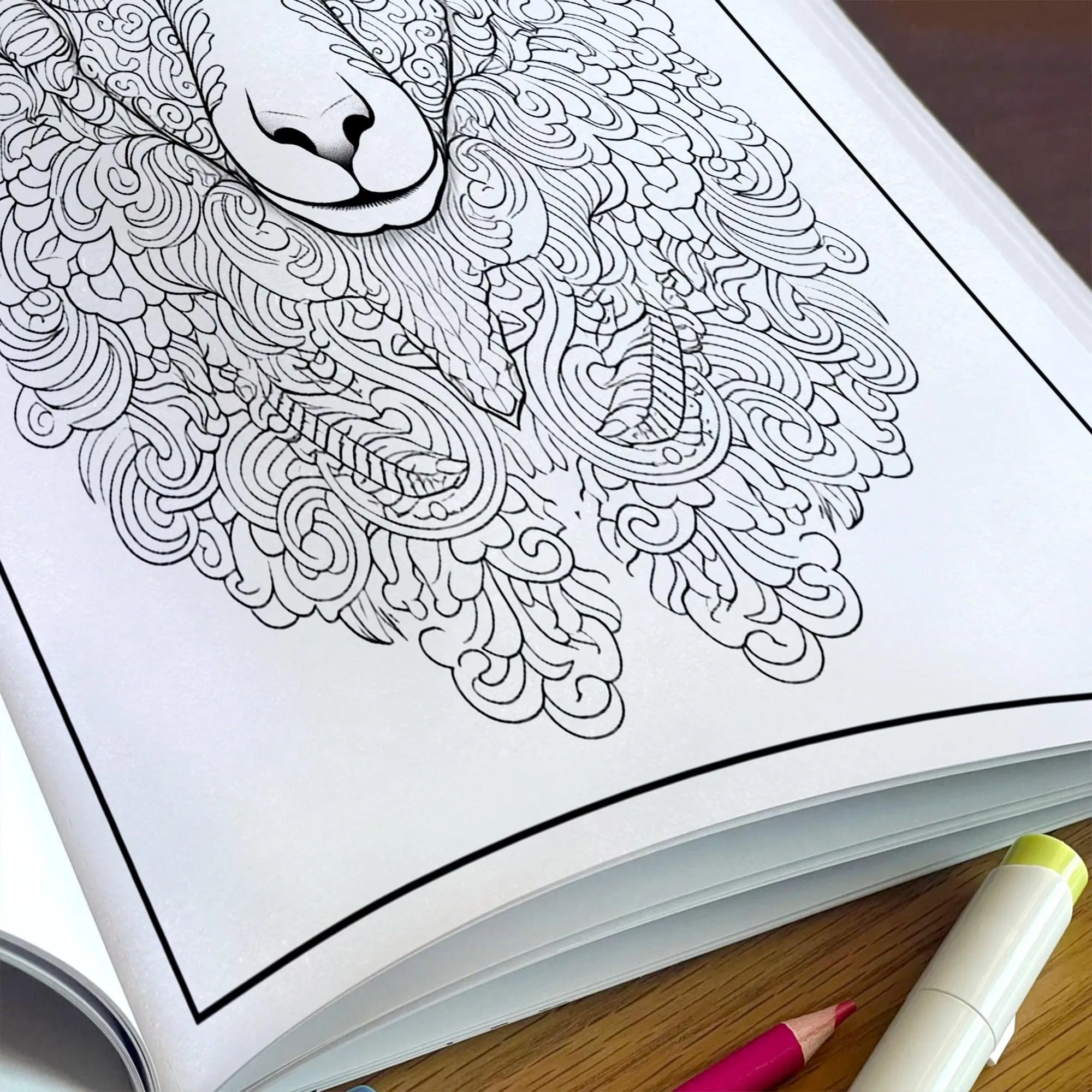 Mystic Horns Mandala Coloring Pages – 48 Intricate Animal Designs for Adults - image 5