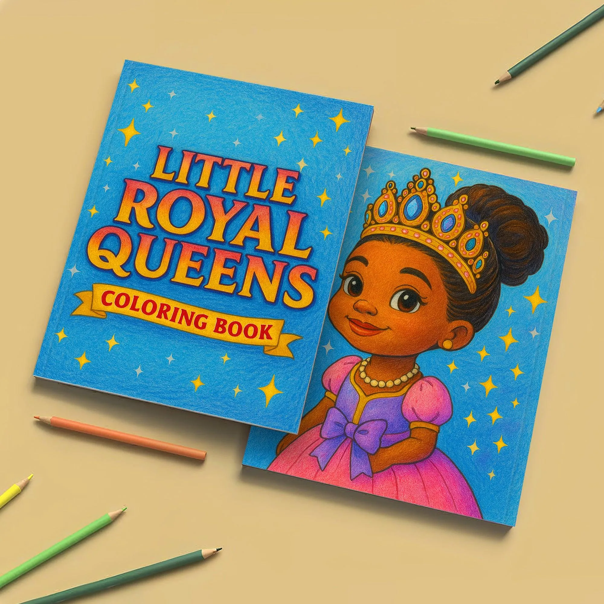 Little Royal Queens Coloring Pages – 48 Pages – Cute, Confident, Black Girl Magic – For Kids - image 3