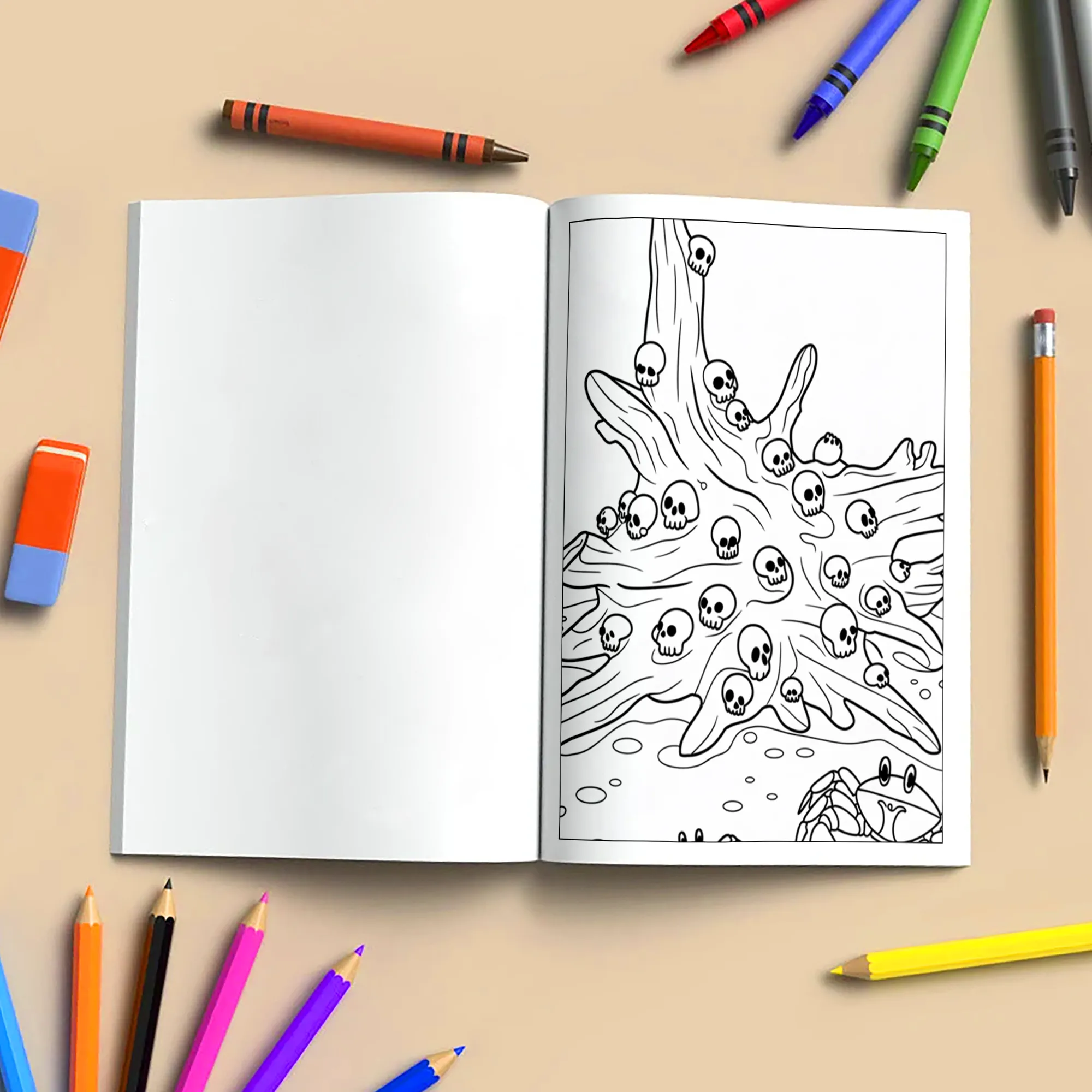 Surfing Spirits Coloring Pages – 48 Halloween in Hawaii Activities for Kids - image 4