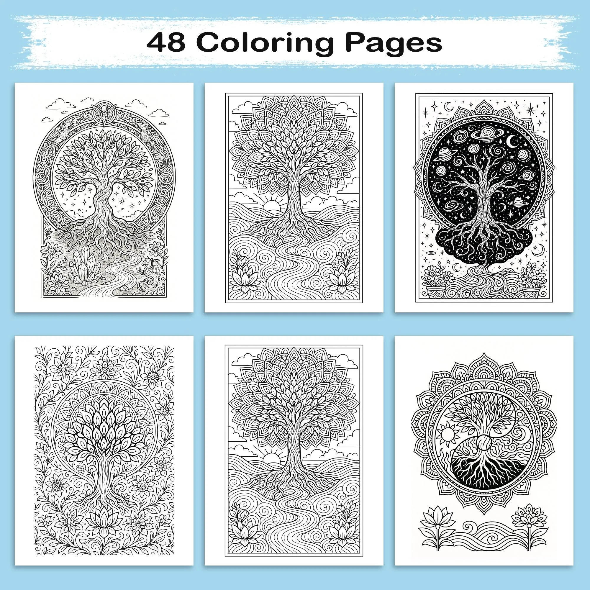 Tree of Life Mandala Coloring Book – Inspirational Nature Designs to Calm Your Mind - image 3