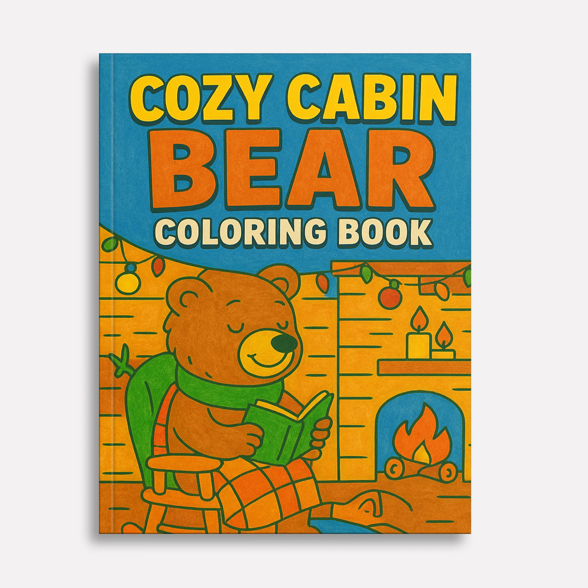 Cozy Cabin Bear – Animal Coloring Pages – 48 Pages – Warm, Rustic, Woodland Vibes – For Kids - image 2