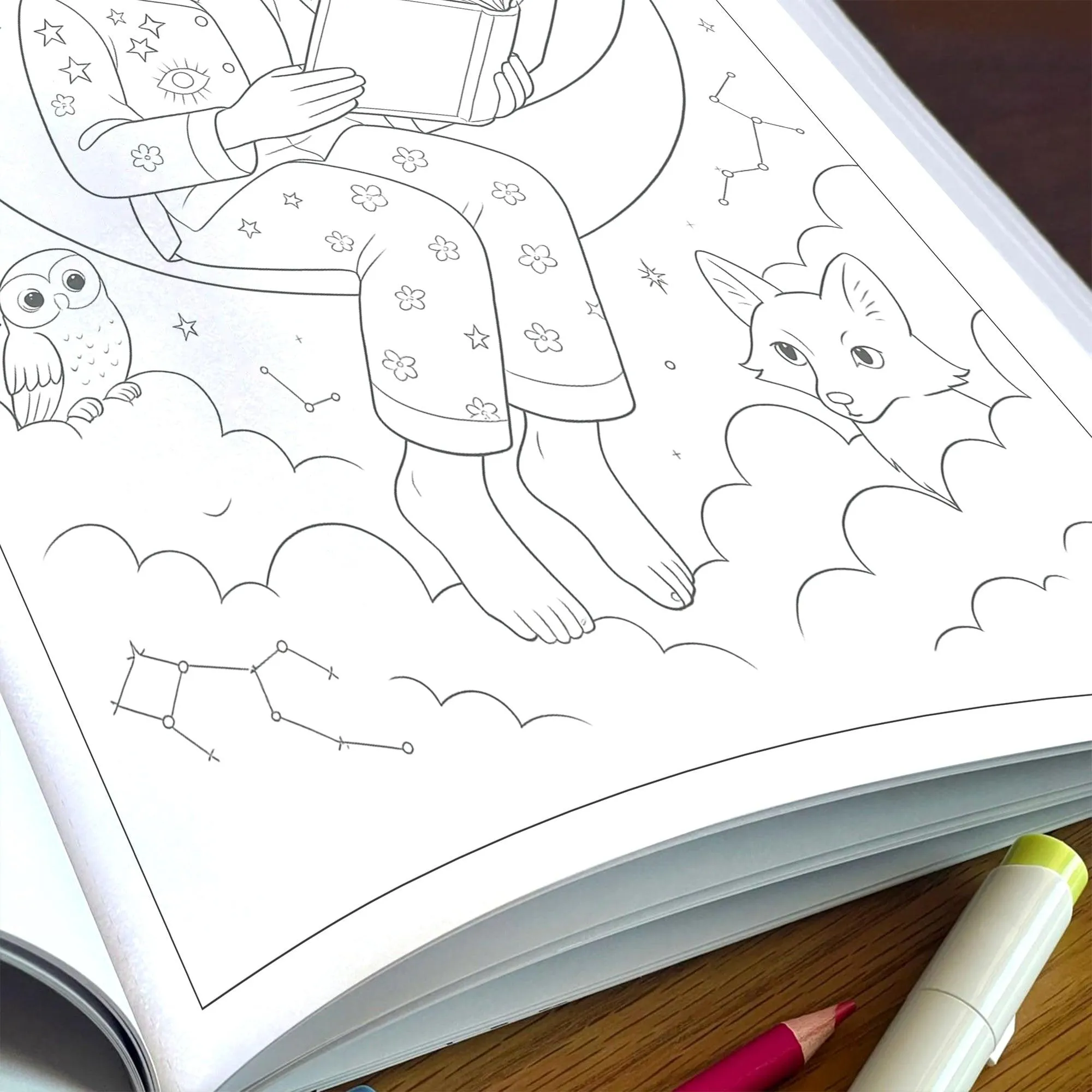 Moonlit Crowns & Magic Dreams Coloring Pages – 48 Fantasy Fairytale Scenes for Kids - image 5