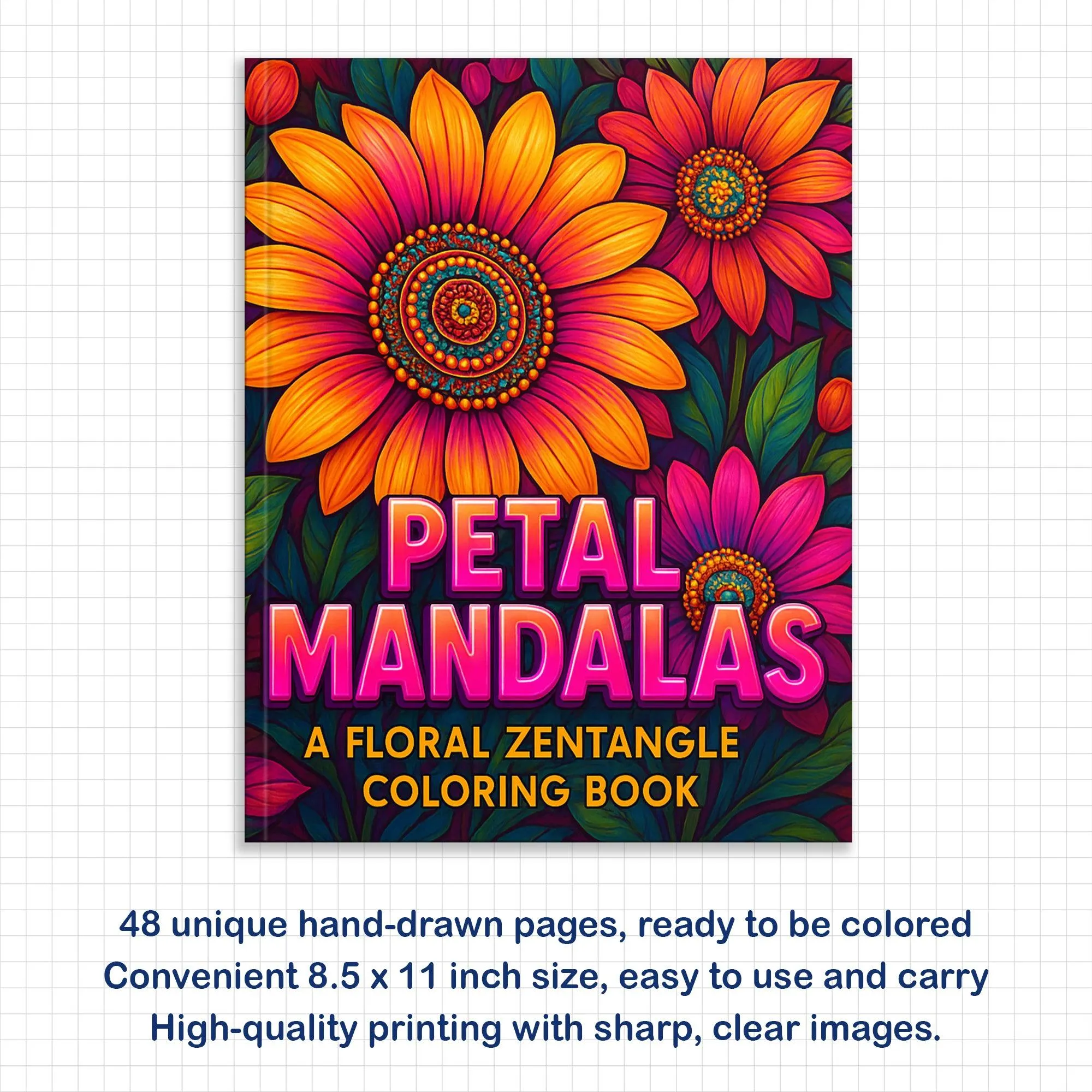 Petal Mandalas Coloring Pages – 48 Intricate Floral Zentangle Designs for Adults - image 3
