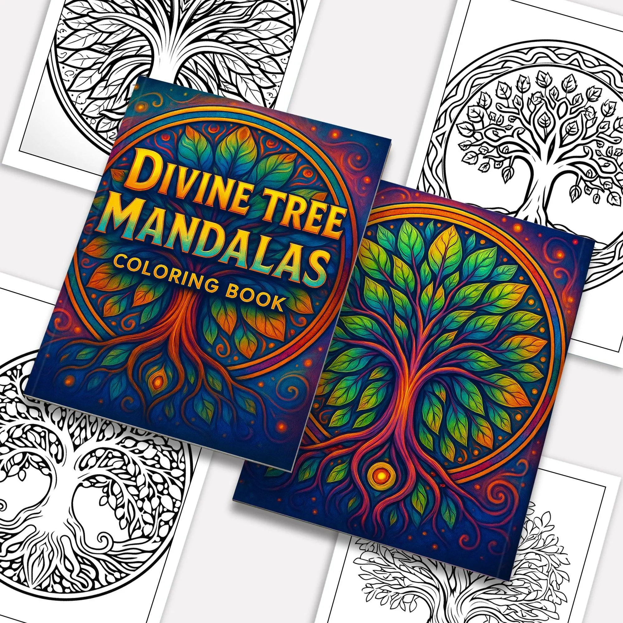 Divine Tree Mandalas Coloring Pages – 48 Spiritual and Nature Mandalas for Adults