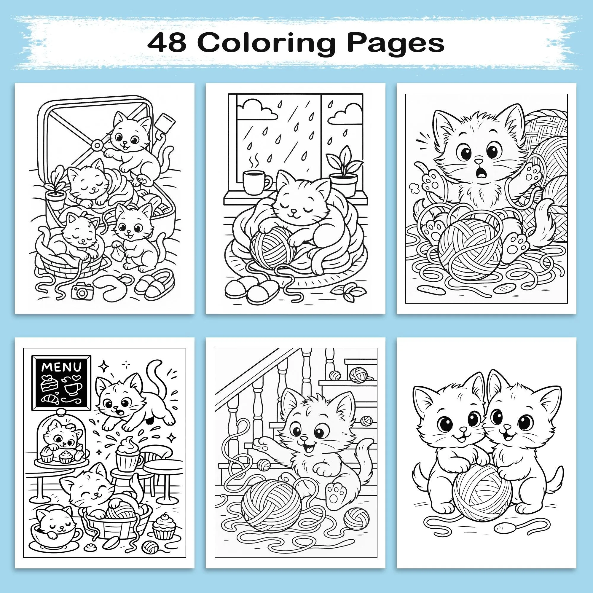 Cat Life - A Funny and Relaxing Coloring Book - image 4