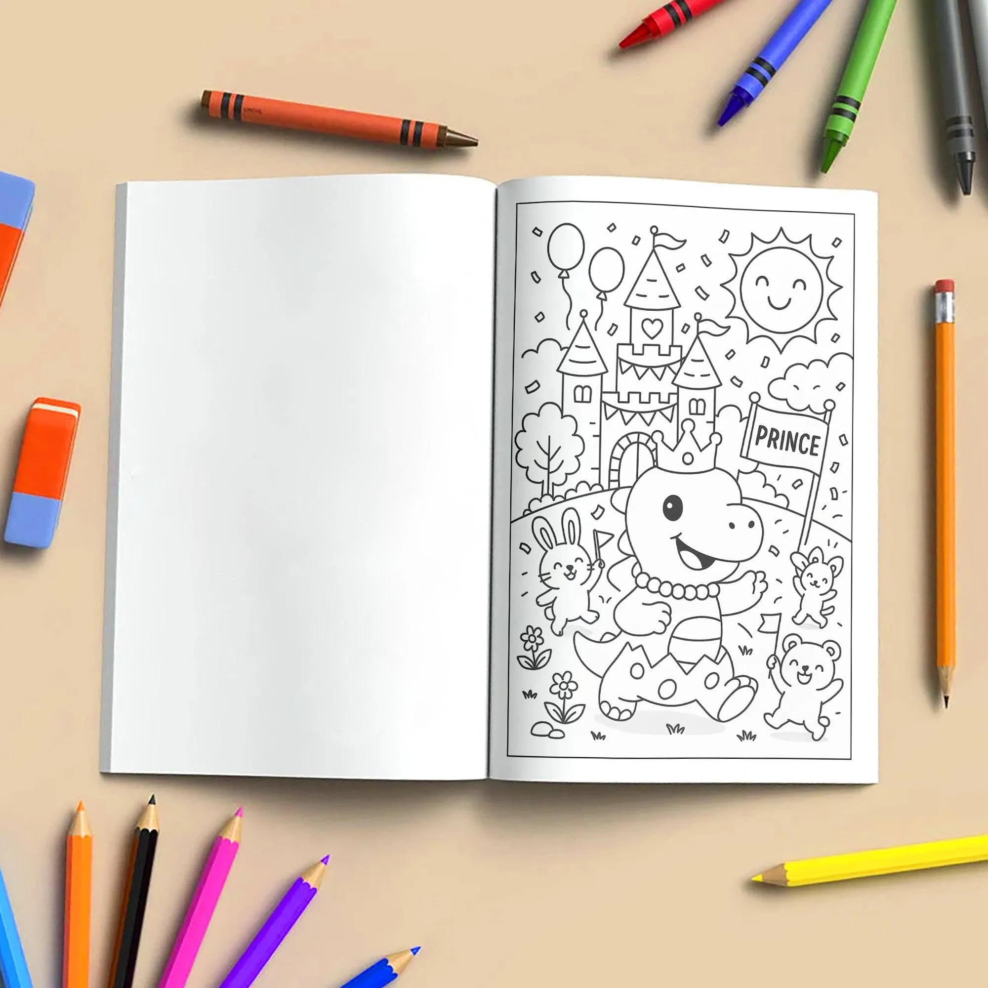 Dino Magic Kingdom Coloring Pages – 48 Pages – Fun, Fantasy-Filled, Prehistoric Adventures – For Kids - image 6