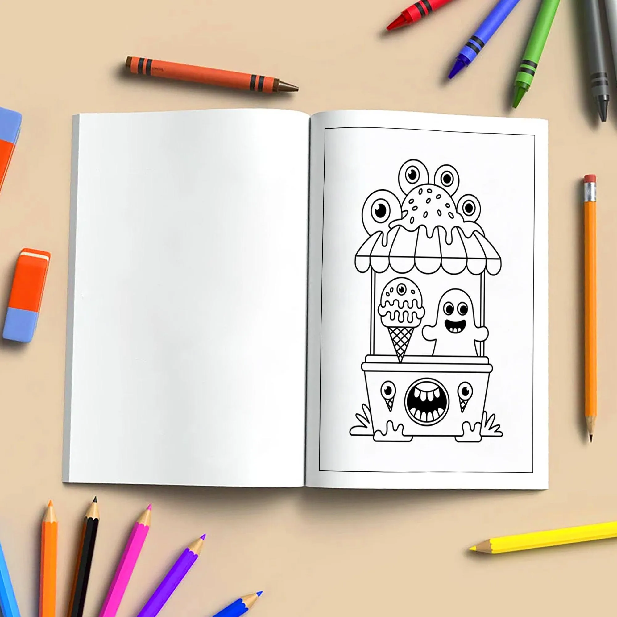 Spooky Tropics Coloring Pages – 48 Haunted Beach & Ghost Designs – For Kids - image 5