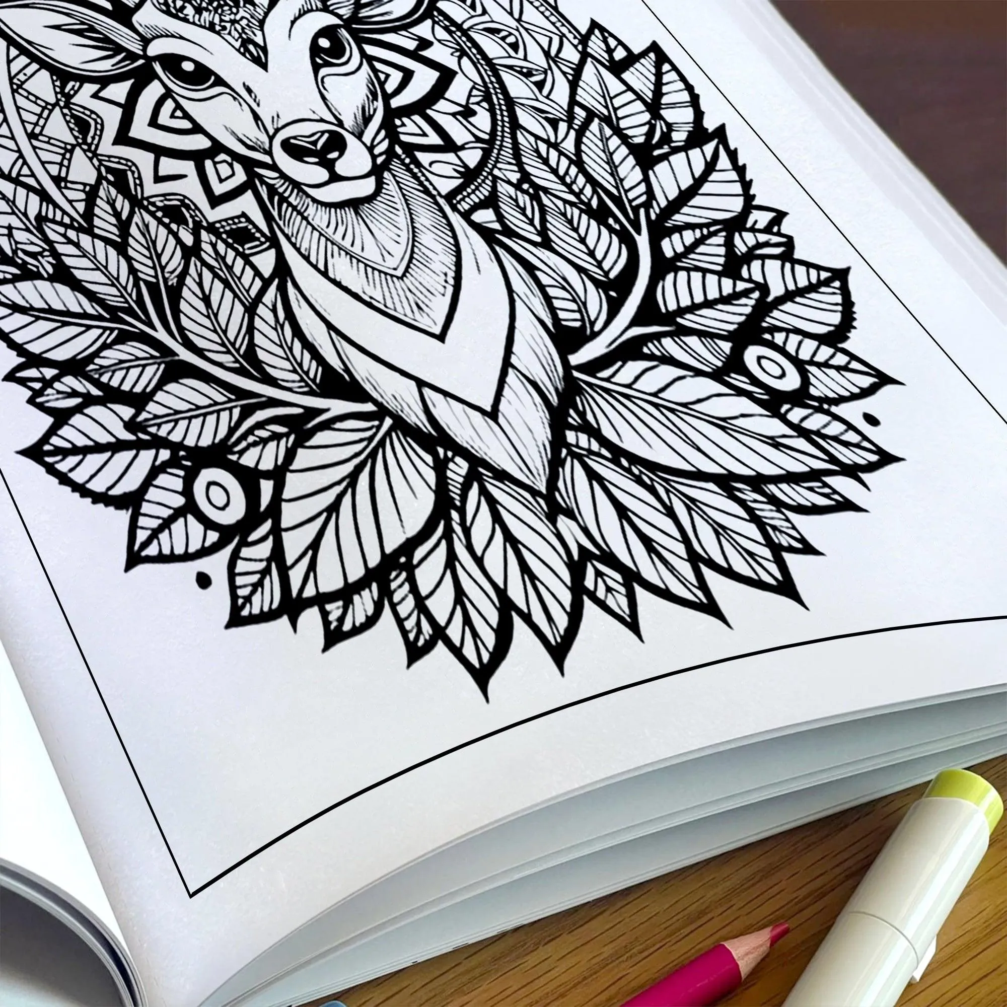 Forest Majesty – Deer Mandala Art Coloring Pages – 48 Pages – Intricate Forest Animal Designs – For Adults - image 5