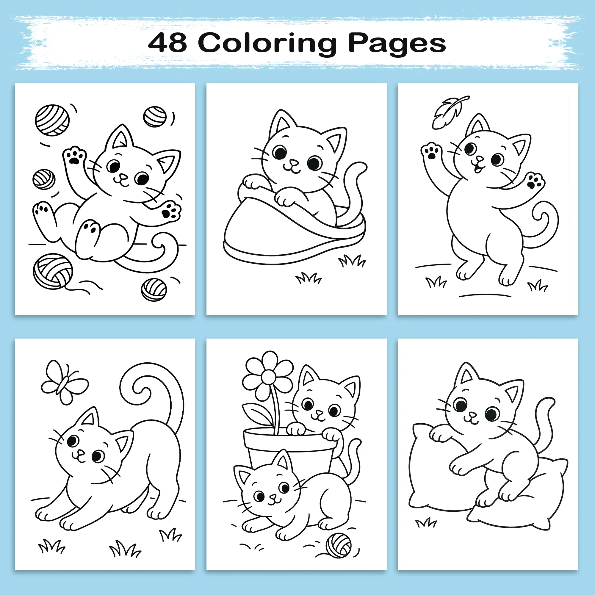 Playful Kittens Coloring Book – Cute and Funny Cats for All Ages - image 4
