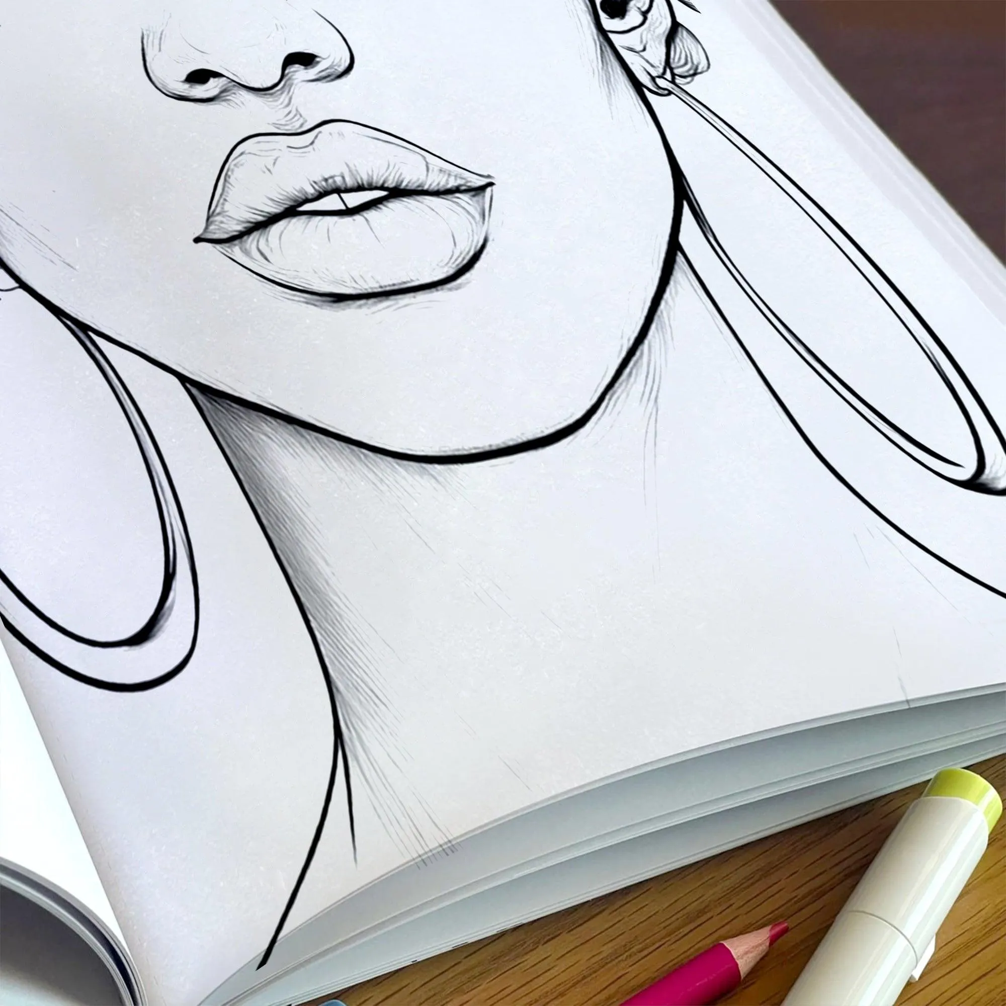 Queens of Color Coloring Pages – 48 Pages – Bold & Beautiful Black Girl Portraits – For Adults - image 5