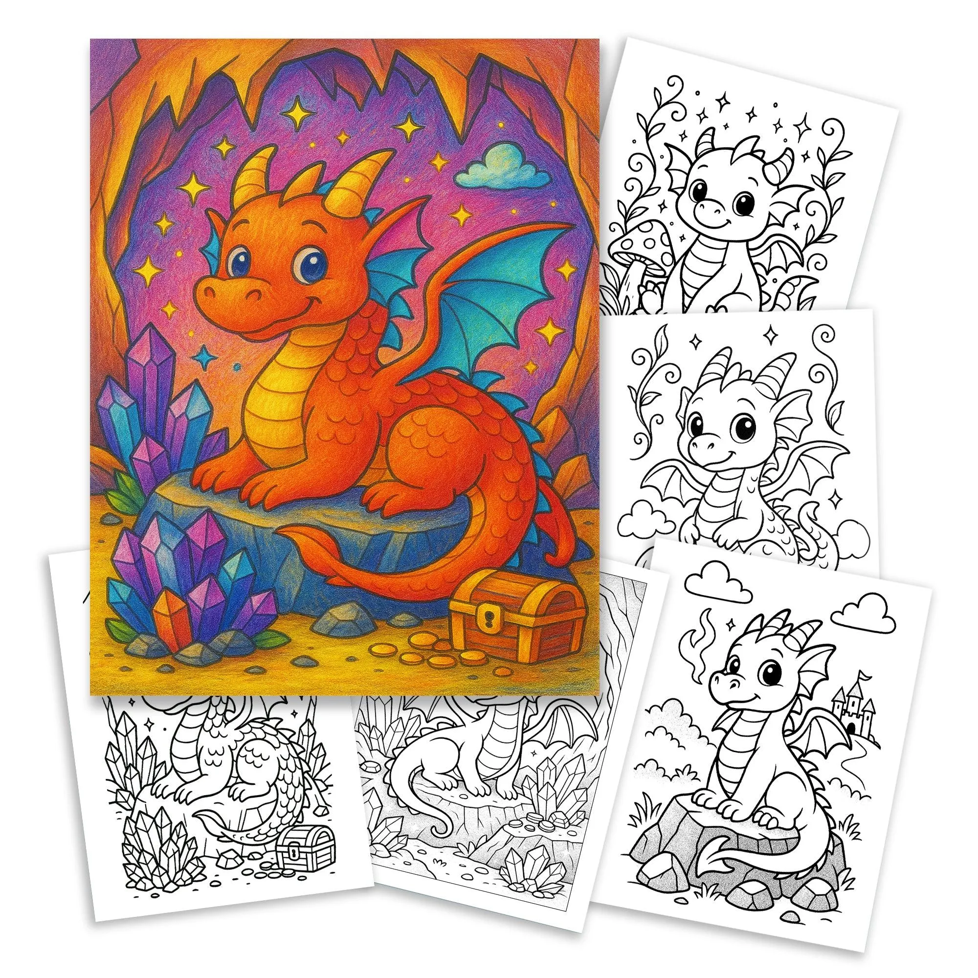 Dragons & Dreams Coloring Book - A Magical Coloring Adventure - image 2