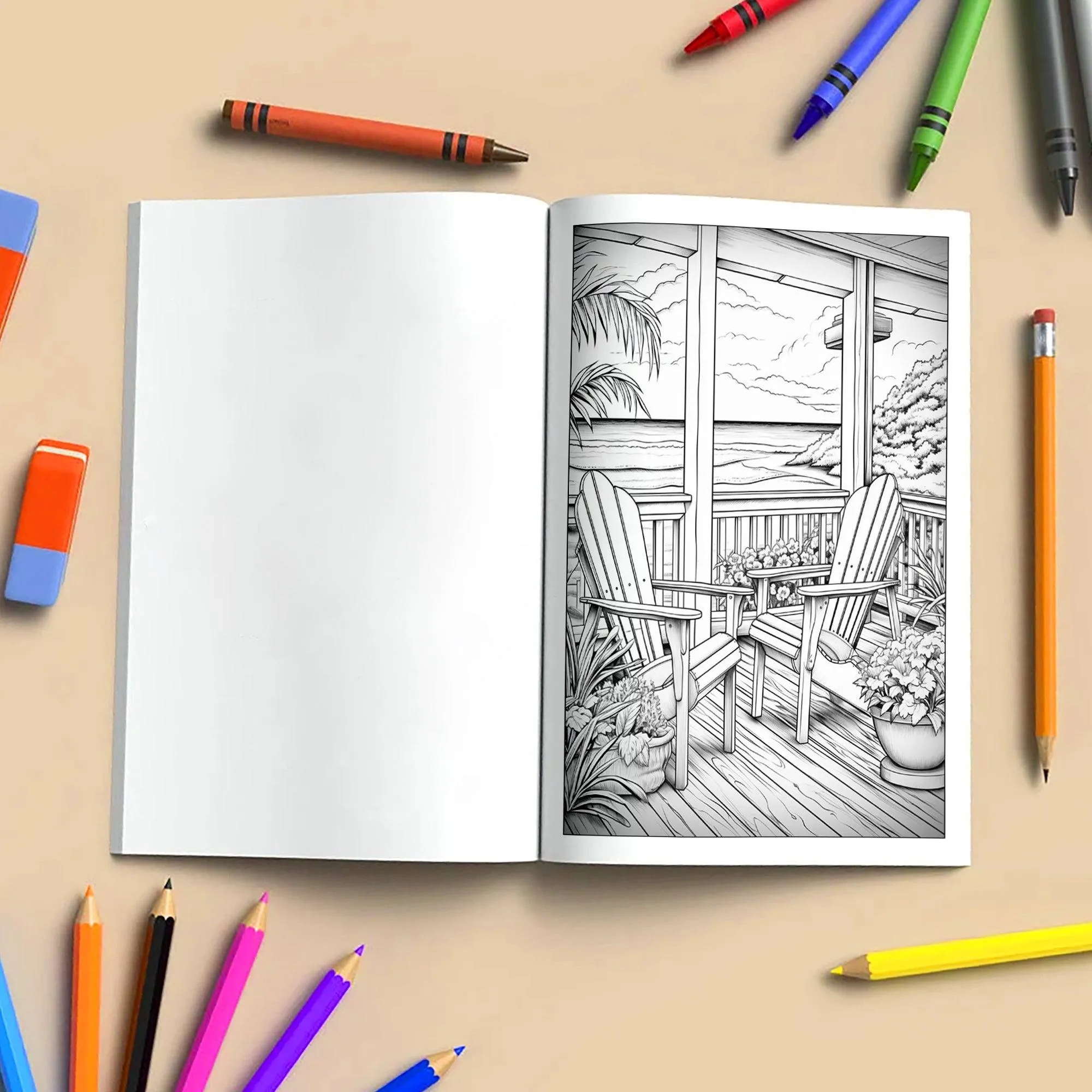Aloha Breeze – Hawaii Beach Coloring Pages – 48 Tropical Relaxation Designs for Adults - image 4