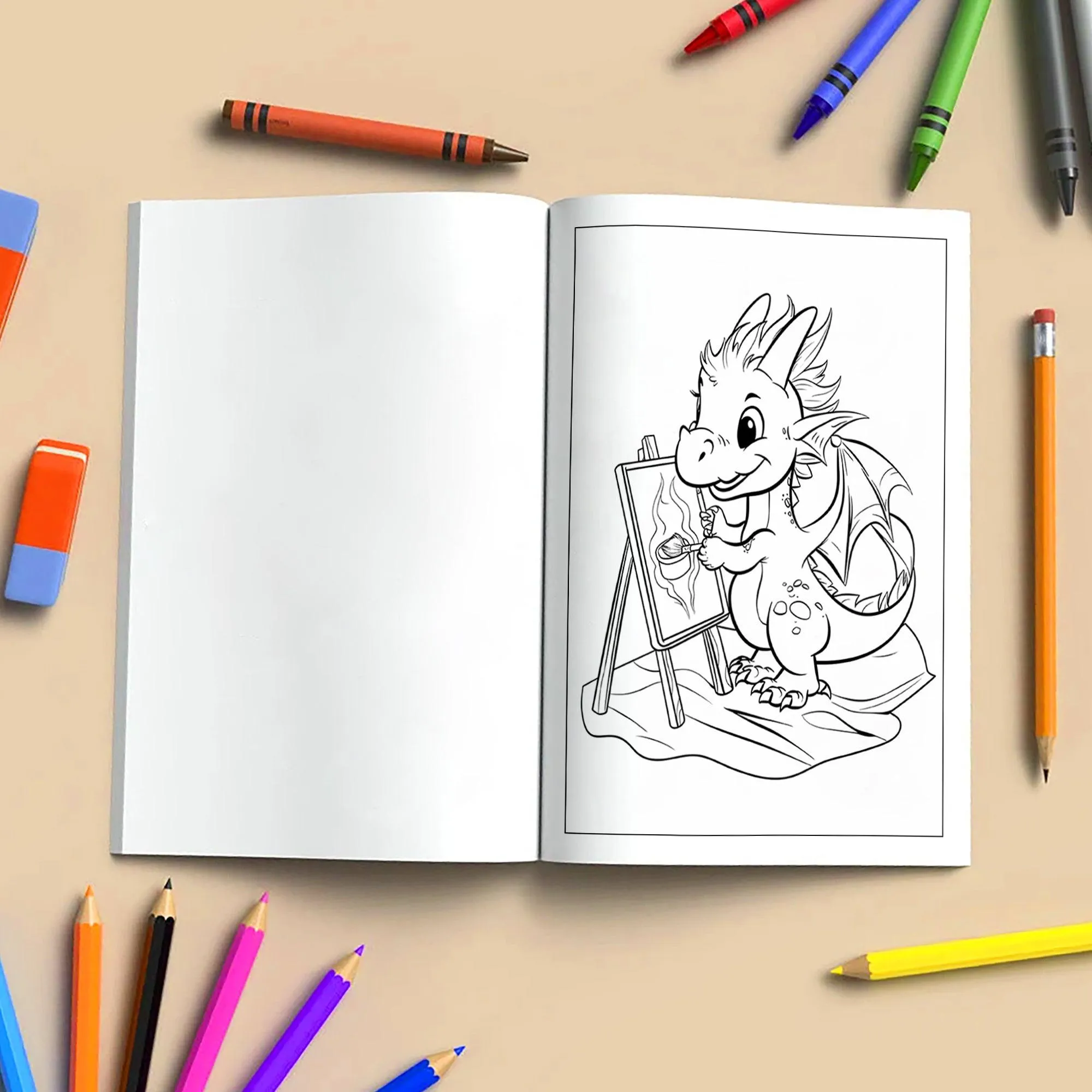 Kawaii Dinosaur World – Cute Dino Adventure Coloring Pages – 48 Pages – Magical, Fun, Easy to Color – For Kids - image 4