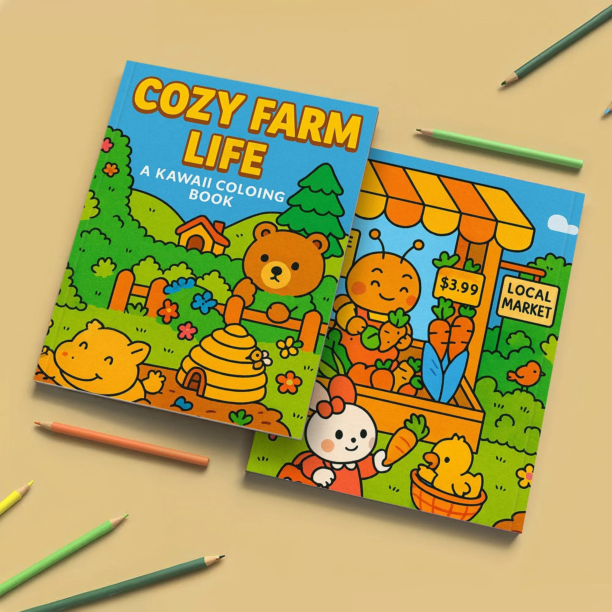 Cozy Farm Life: A Kawaii Coloring Book - Super Cute Animal Characters - image 7