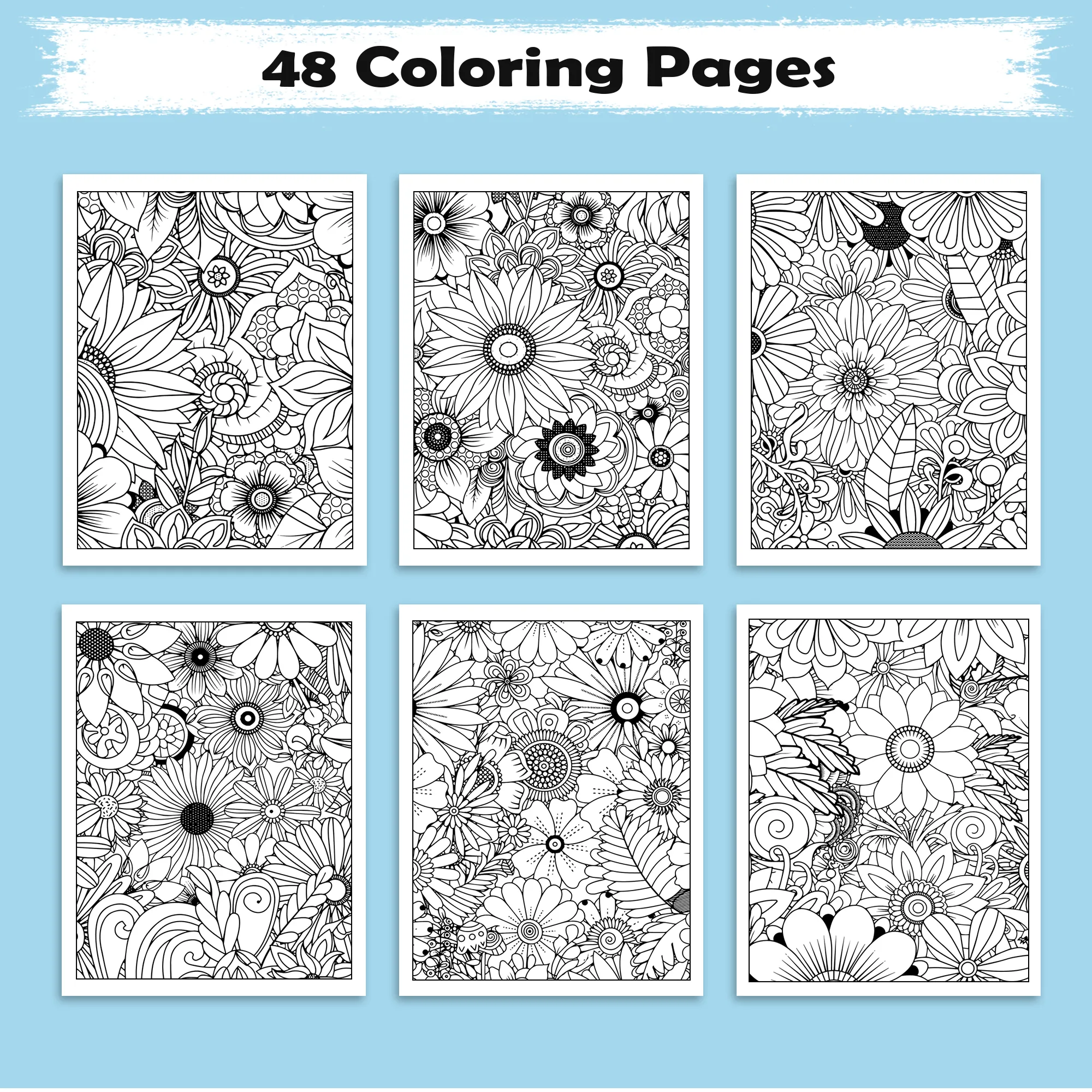 Mandala Bloom Garden Coloring Pages – 48 Floral Mandala Designs for Adults - image 3