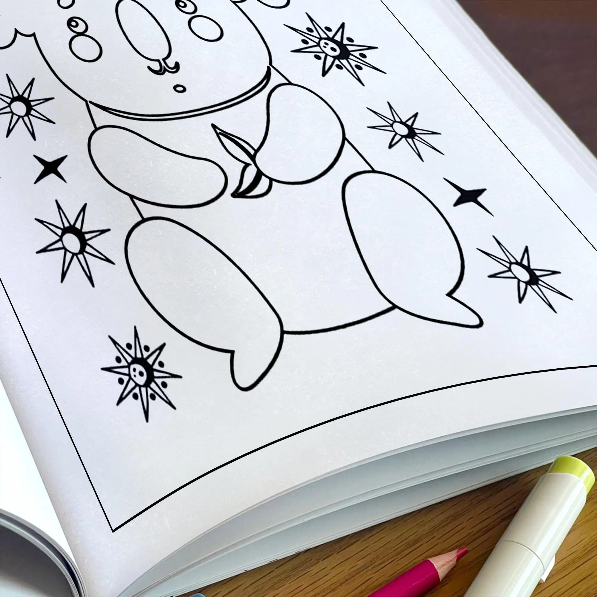 Starlit Friends Coloring Pages – 48 Pages – Cute Night Animals – For Kids - image 5