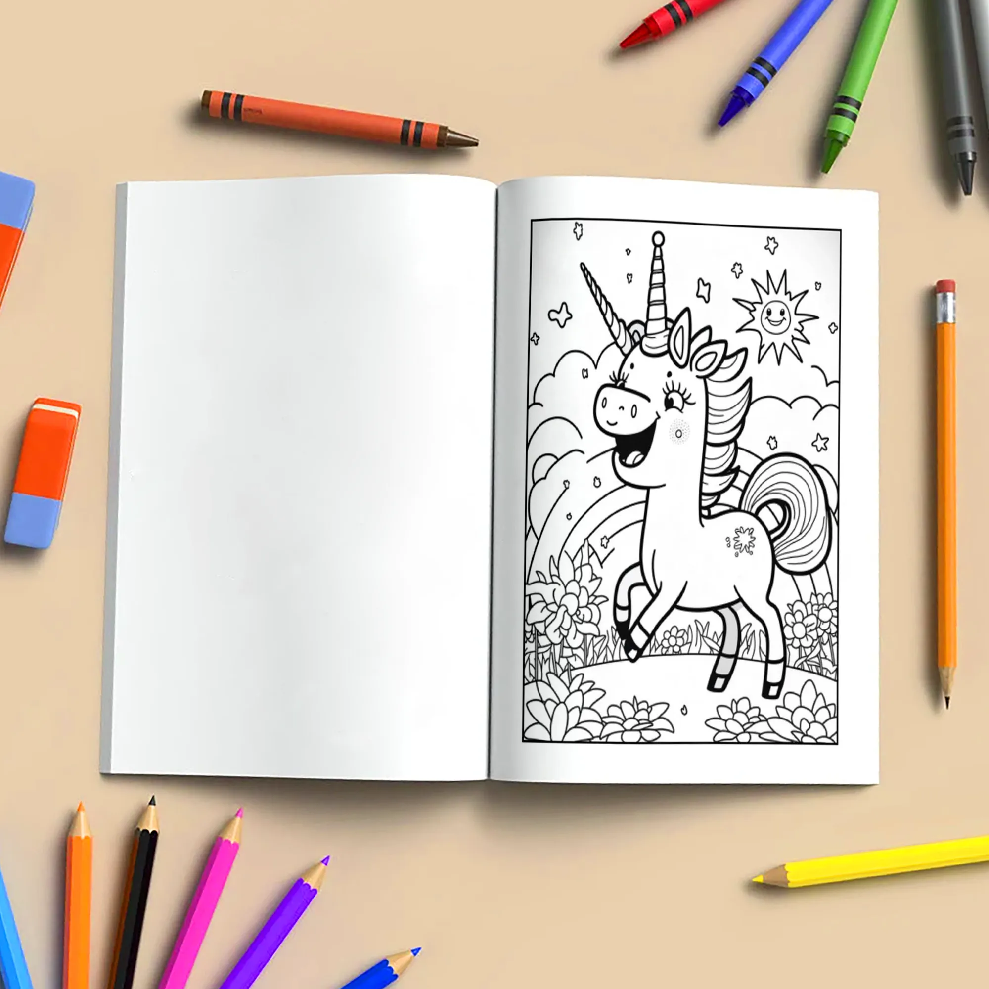 Rainbow Gallop Coloring Pages – 48 Magical Creatures & Scenes – for Kids - image 4