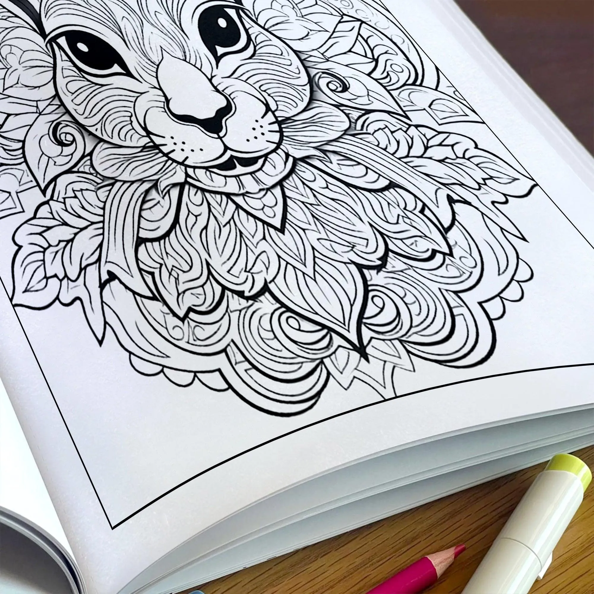 Royal Rabbit Mandalas Coloring Pages – 48 Detailed Animal Mandalas for Adults - image 5