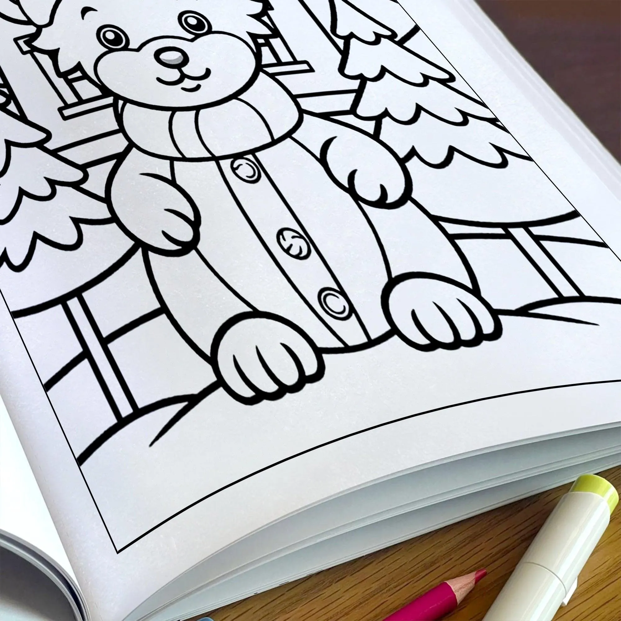 Snowy Friends Coloring Pages – 48 Pages – Cute Winter Animals – For Kids - image 5