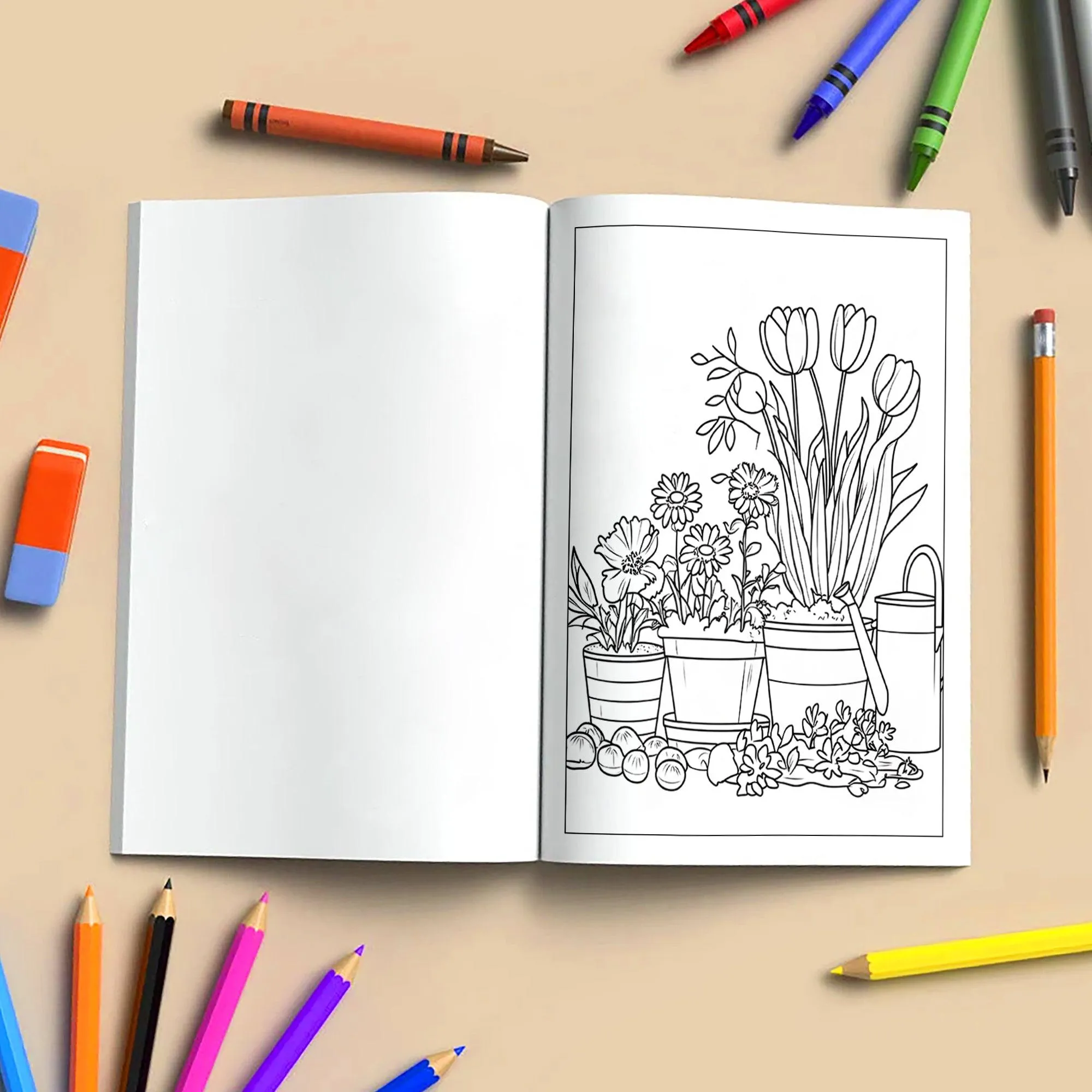 Blooming Garden Paths Coloring Pagesβ 48 Pages β Beautiful Flowers, Stone Paths, Wooden Fence β For Adults - image 4