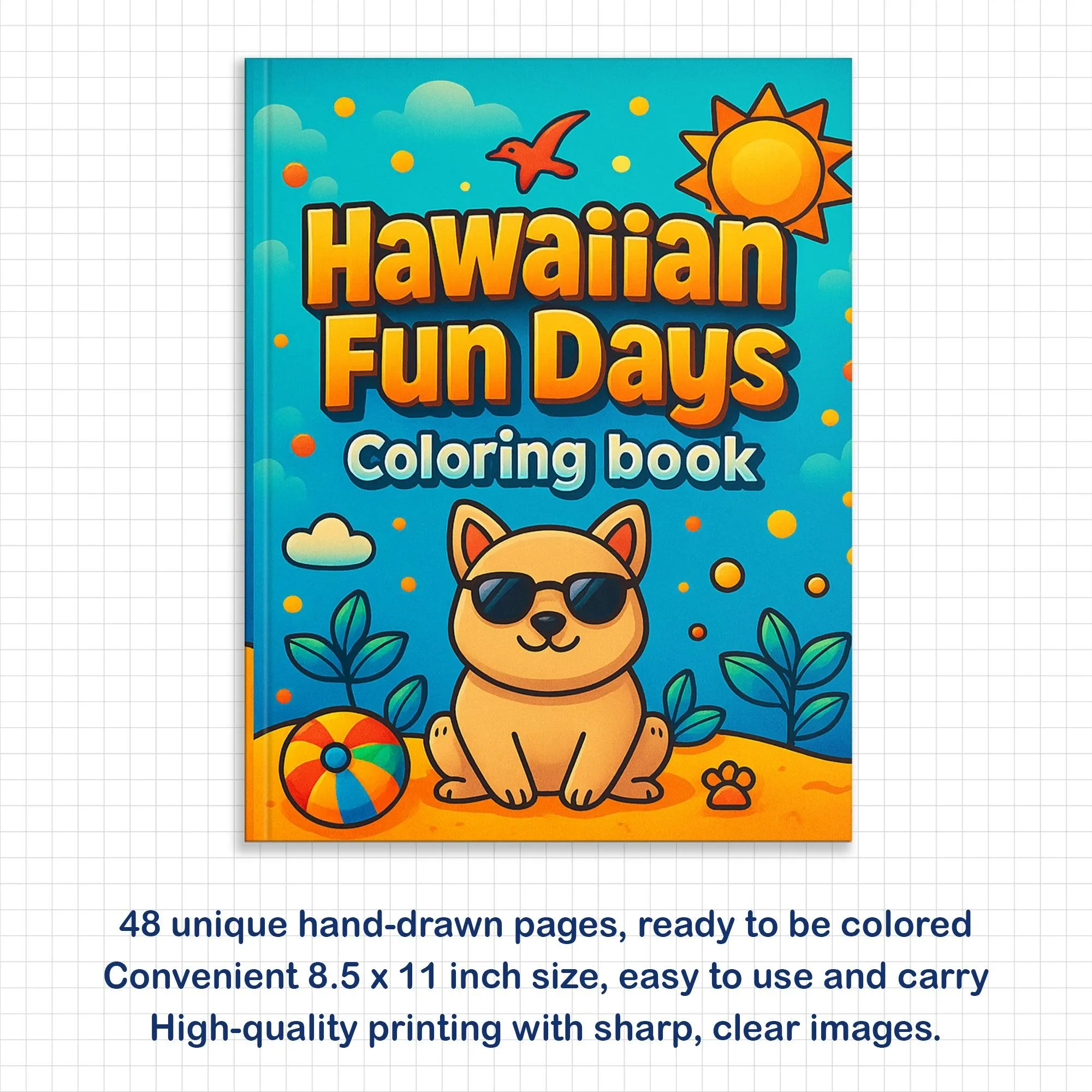 Hawaiian Fun Days Coloring Pages – 48 Cute Beach and Island Activities for Kids - image 3