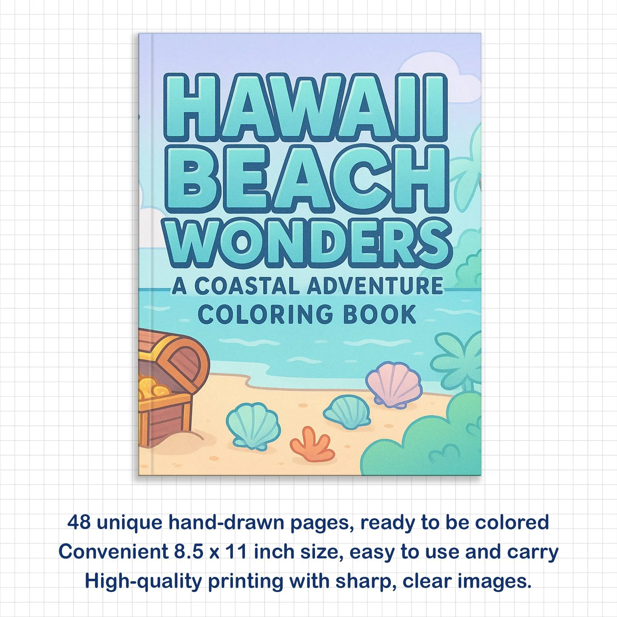 Hawaii Beach Wonders Coloring Pages – 48 Seaside Treasures and Fun Castles for Kids - image 3