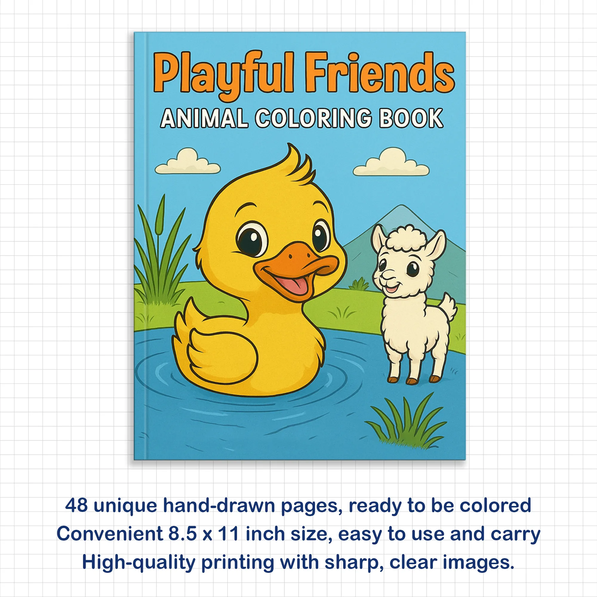 Playful Animal Friends Coloring Pages – 48 Whimsical Designs for Adults - image 4