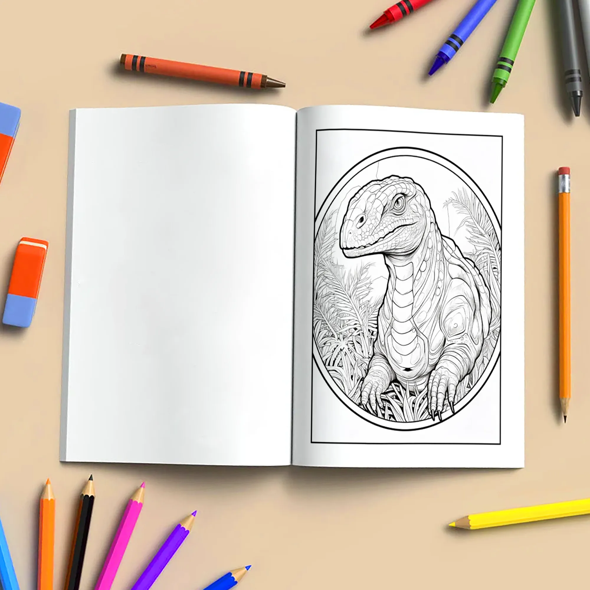 Dinosaur Mandala Adventure Coloring Pages – 48 Unique Dinosaur Designs for Kids & Adults - image 4