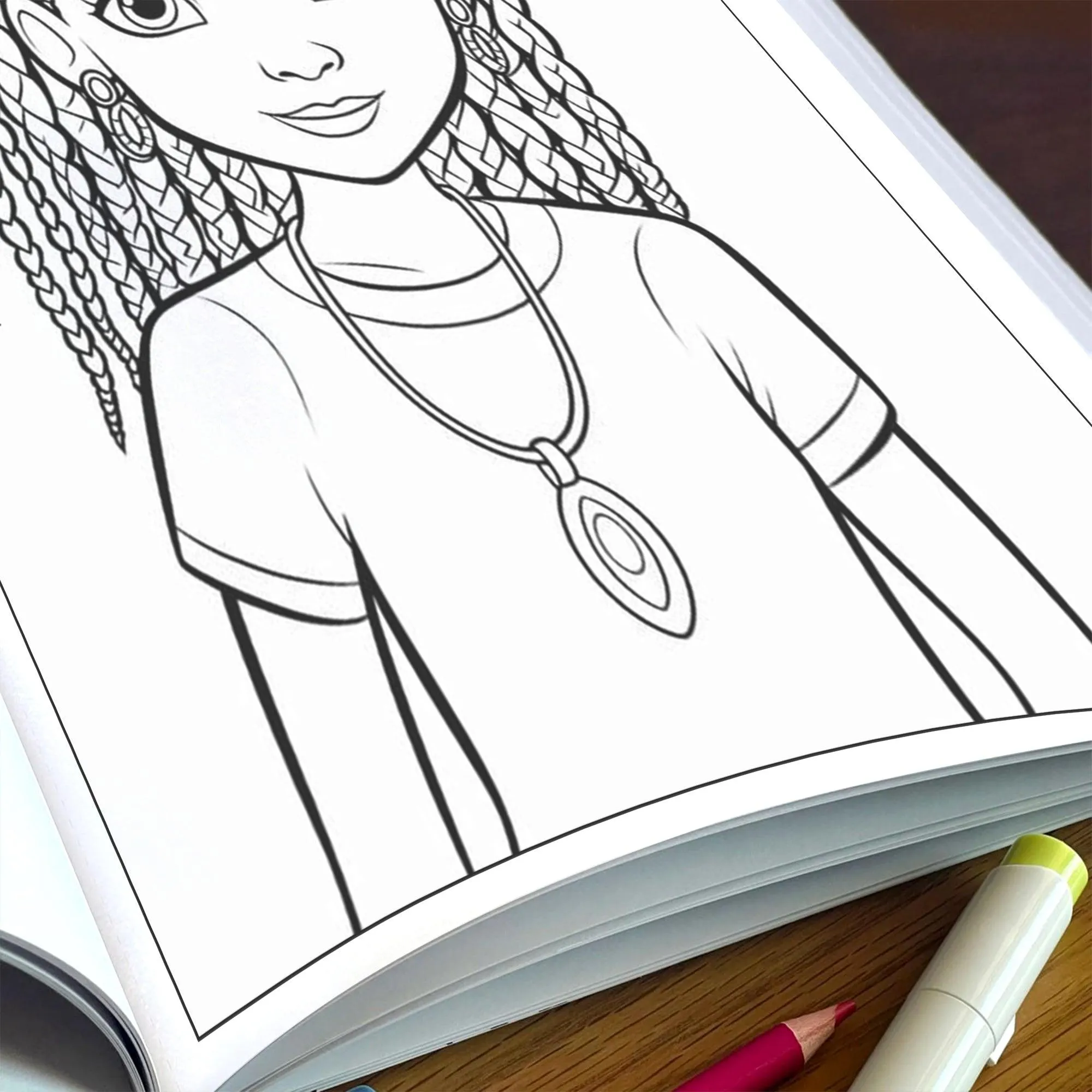 Radiant Queens – Black Girls Coloring Pages – 48 Pages – Bold, Beautiful, Empowering Portraits – For Adults - image 5