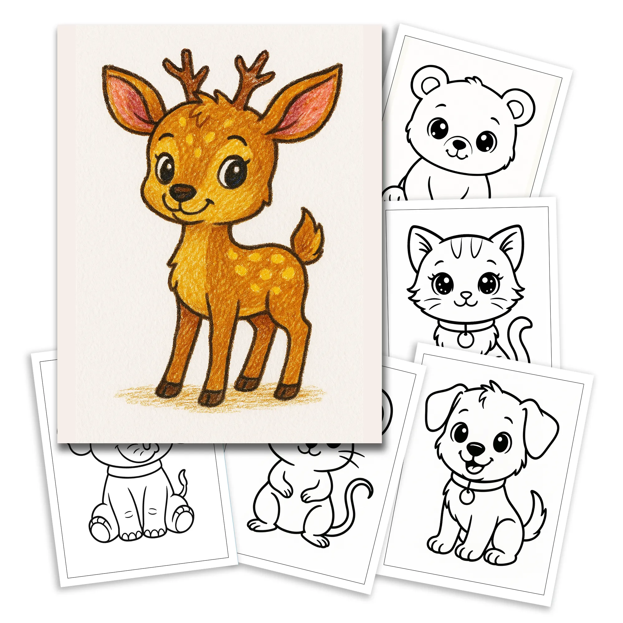 Animal Coloring Book - Fun and Easy Designs of Lions, Giraffes, Elephants & More - image 2