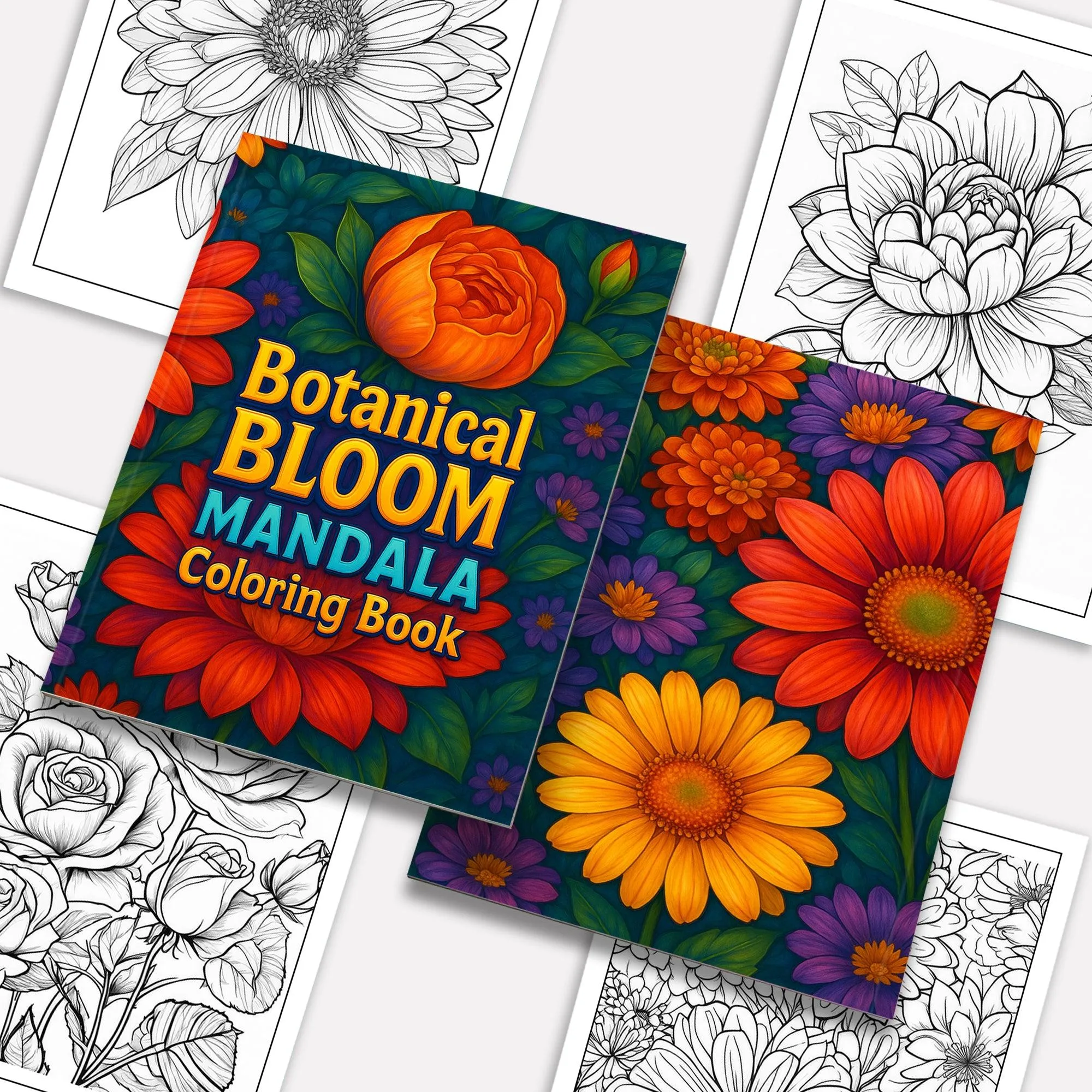 Botanical Bloom Mandala Coloring Pages – 48 Elegant Floral Designs for Adults - image 5