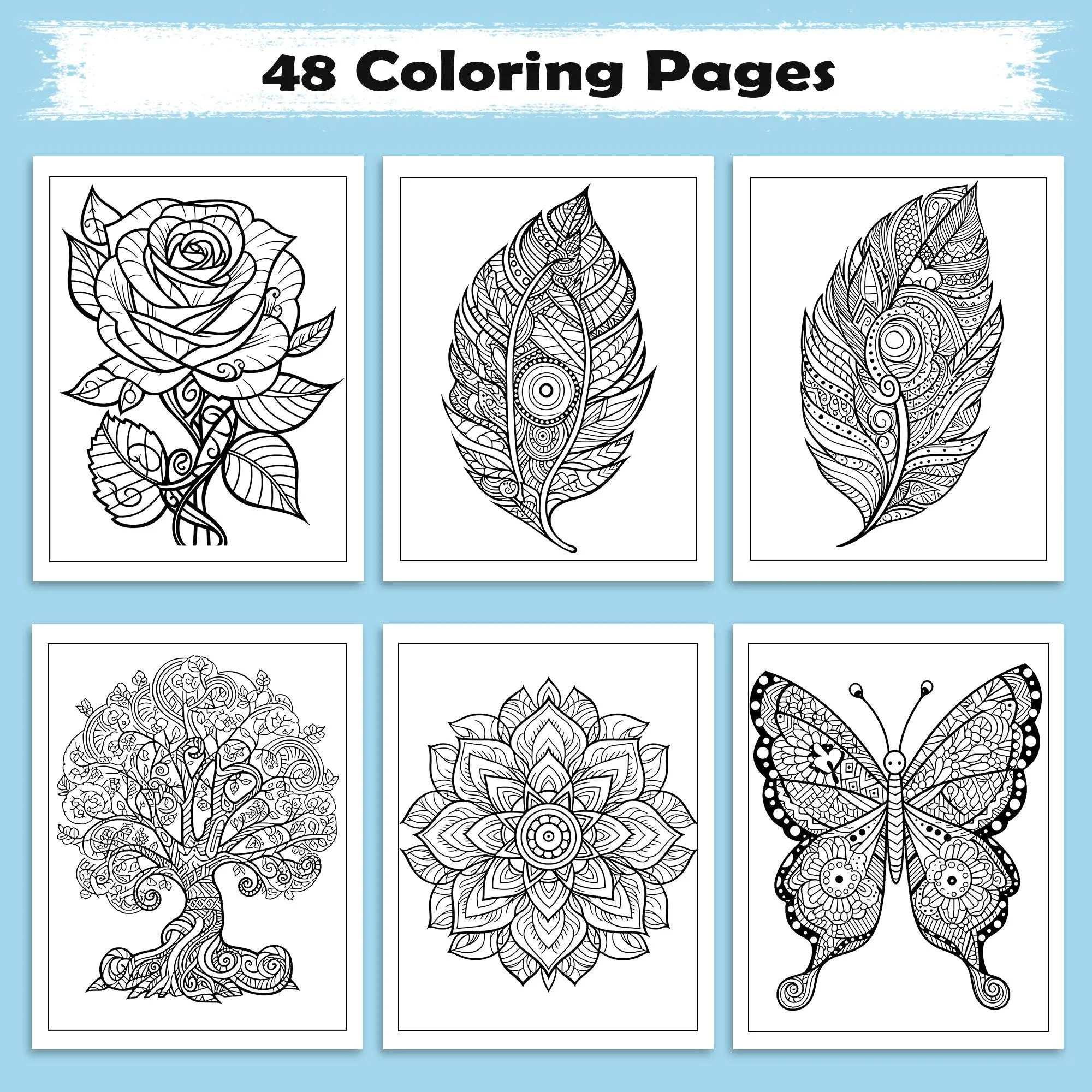 Floral Whimsy Mandala Coloring Pages – 48 Intricate Designs for Adults - image 3