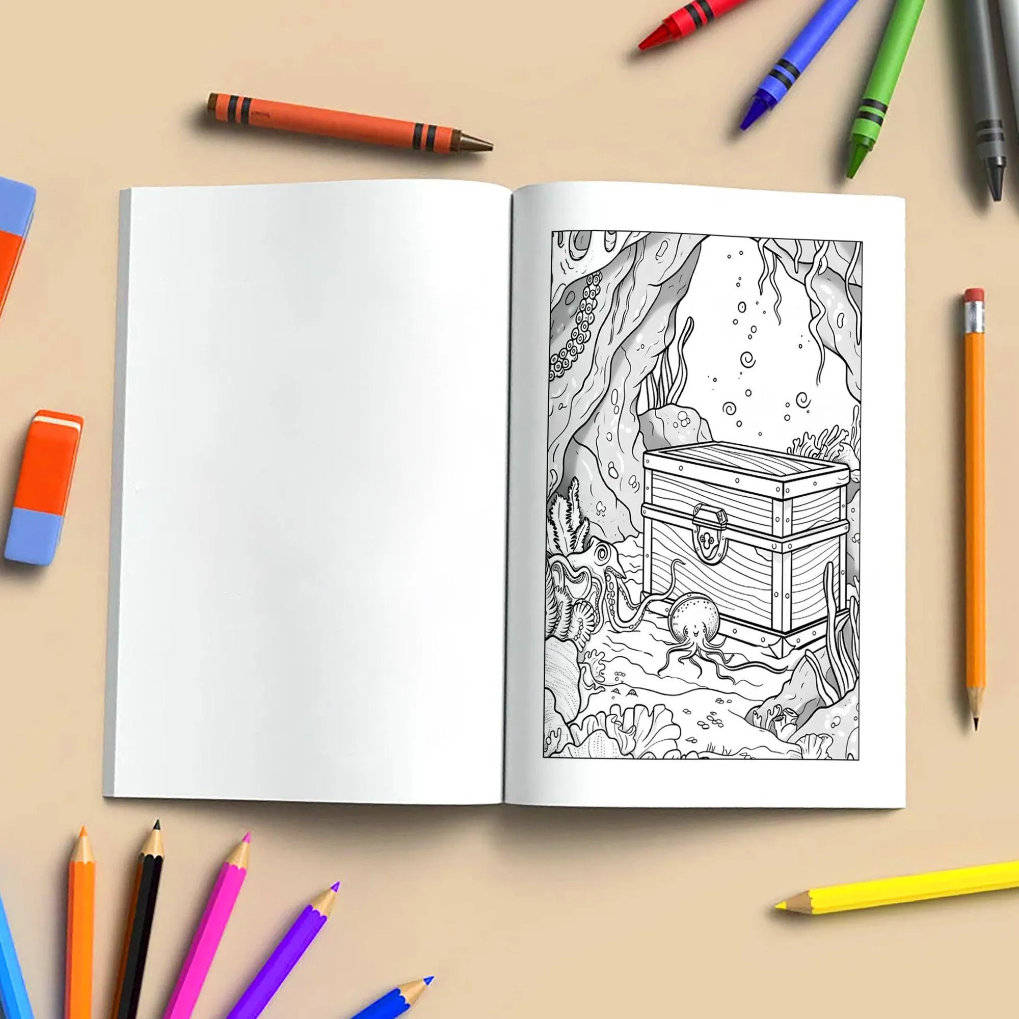 Hawaii Beach Wonders Coloring Pages – 48 Seaside Treasures and Fun Castles for Kids - image 4