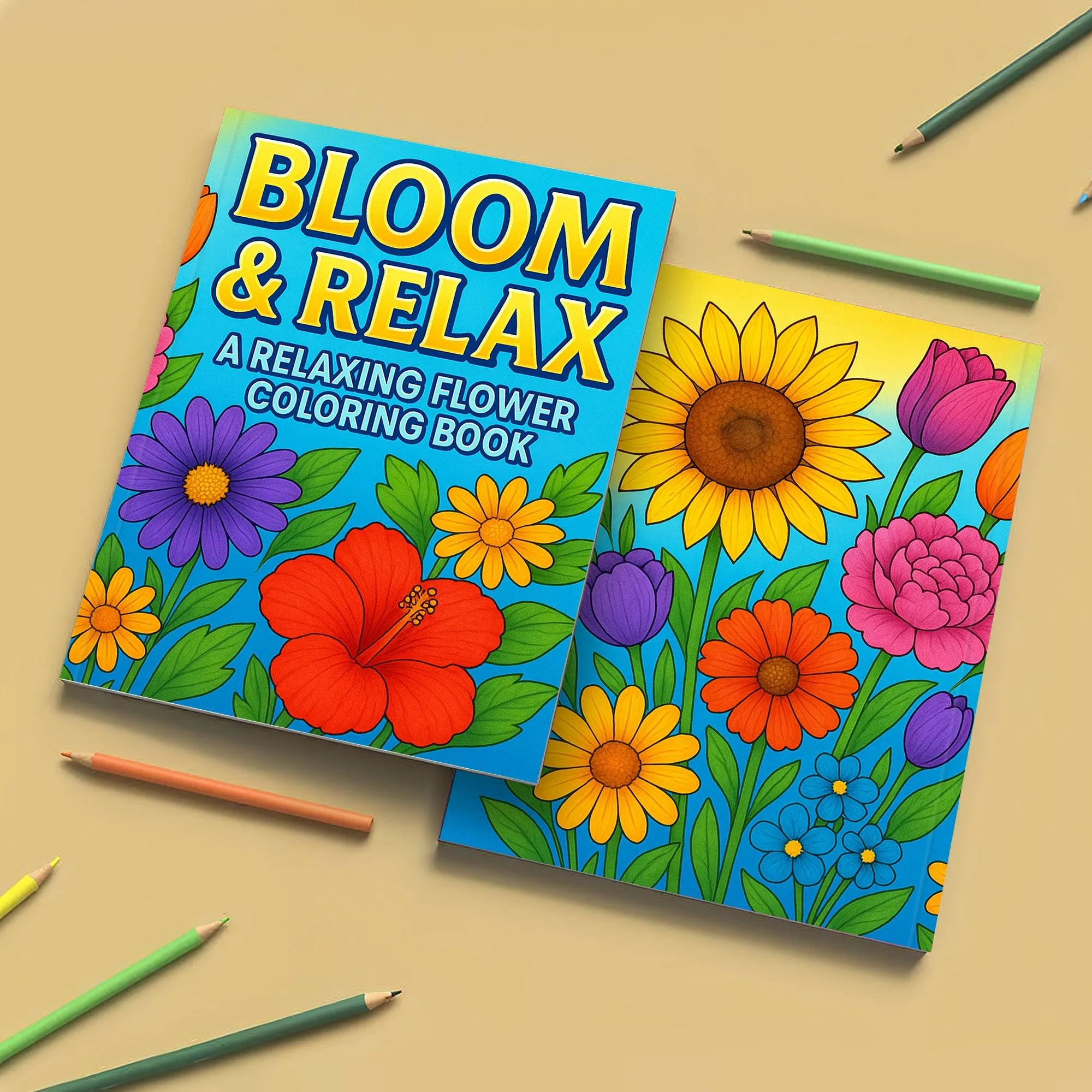 Bloom & Relax – A Relaxing Flower Coloring Book (48 Pages) - image 7