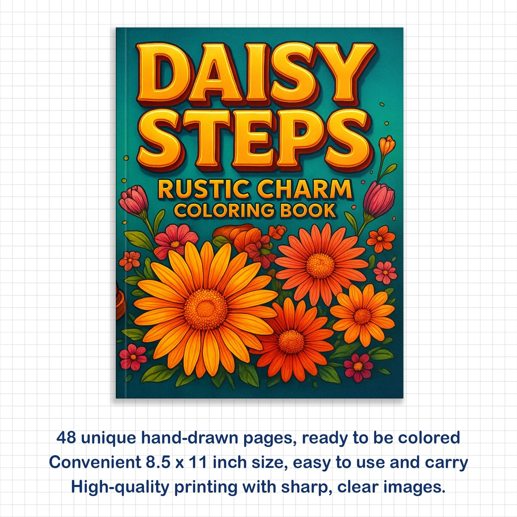 Daisy Steps Coloring Pages – 48 Charming Flower & Boot Illustrations for Adults - image 2