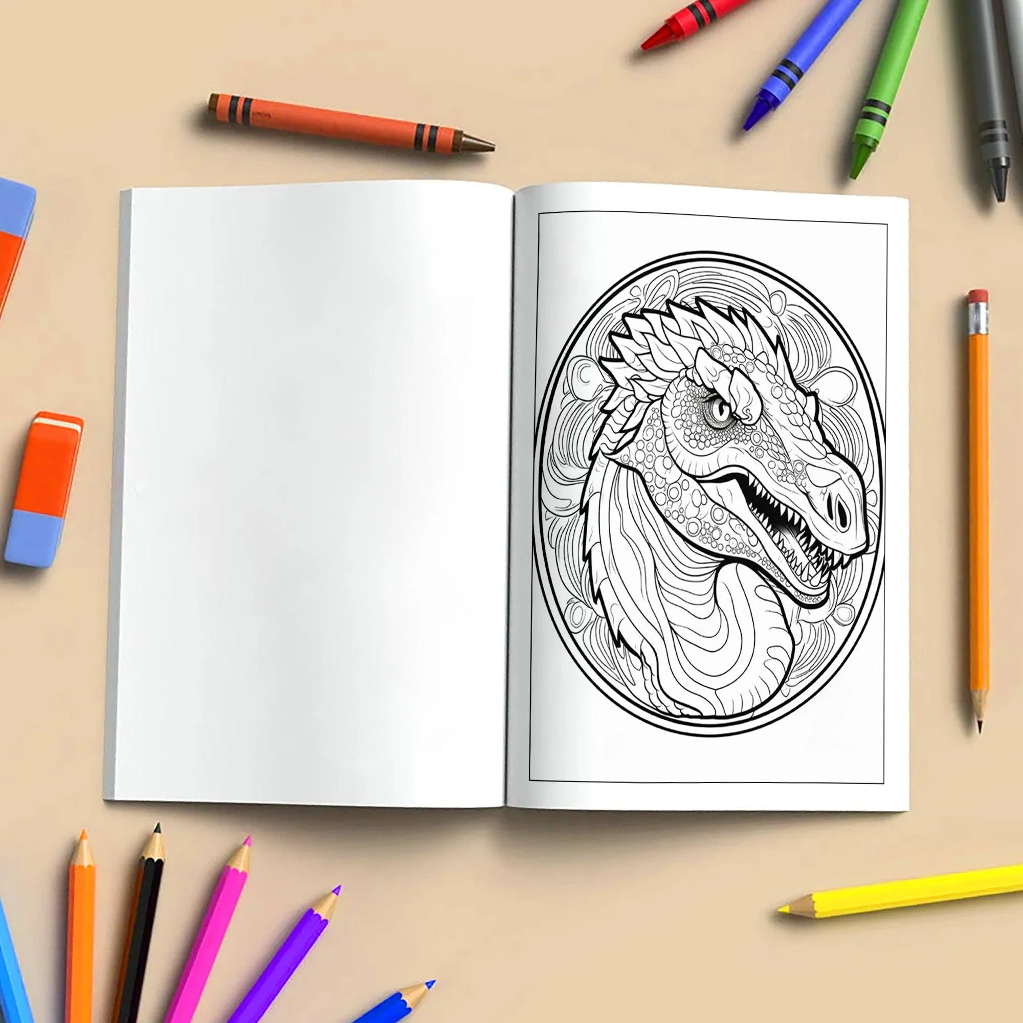 Prehistoric Mandalas Coloring Pages – 48 Intricate Dinosaur Designs for Adults - image 4