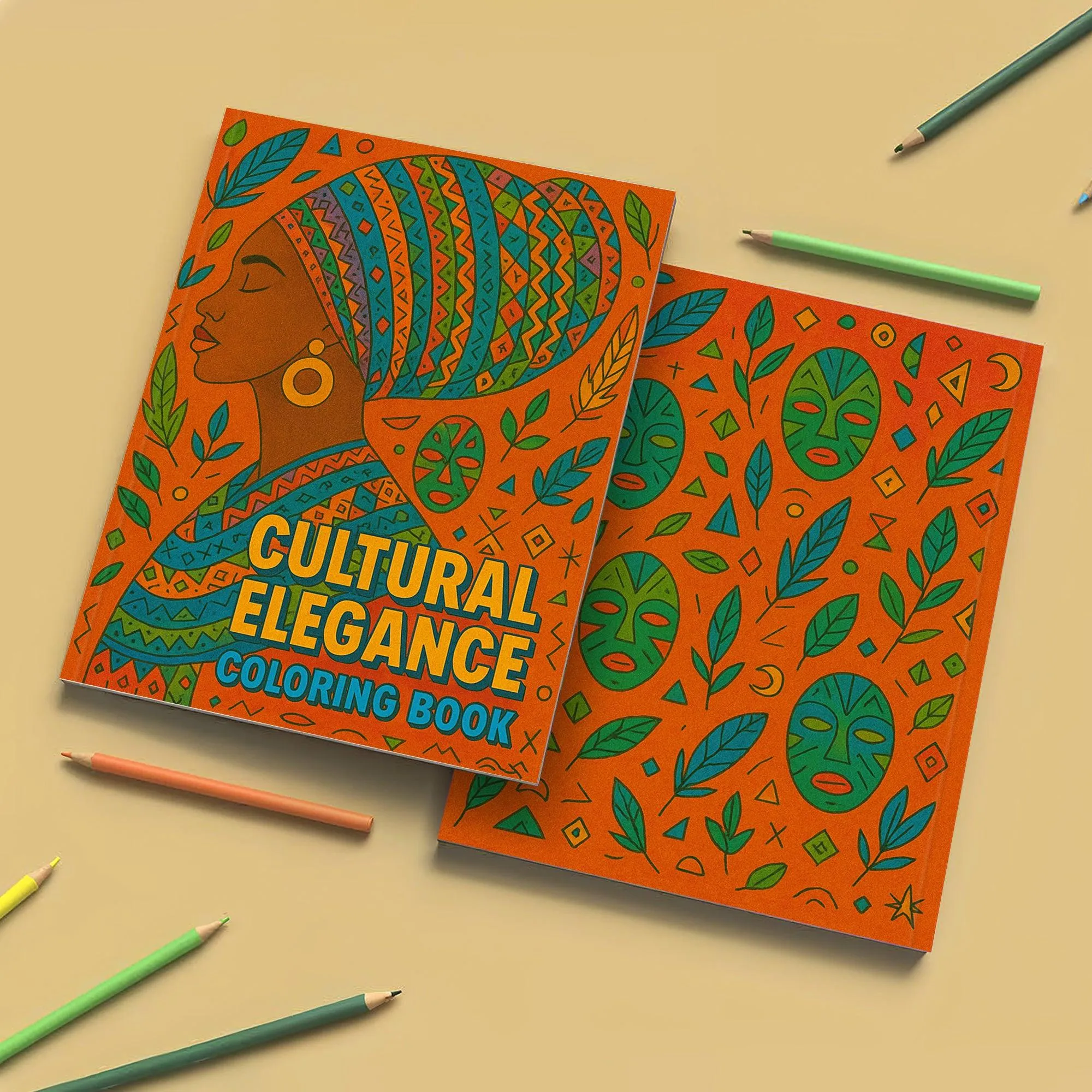 Cultural Elegance Coloring Pages – 48 Pages – Intricate Patterns, Regal Women, Global Style – For Adults - image 3