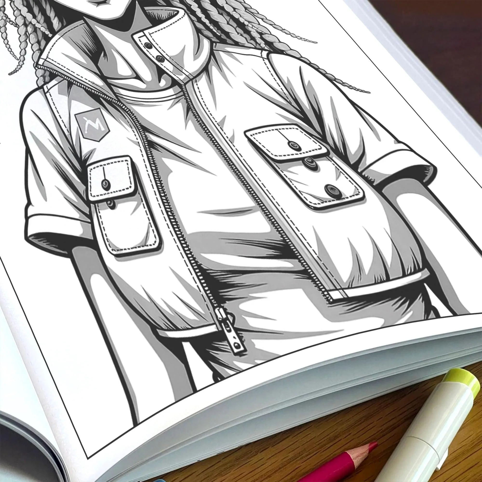 Urban Queens – Black Girls Coloring Pages – 48 Pages – Cool, Stylish, Confident – For Adults - image 5