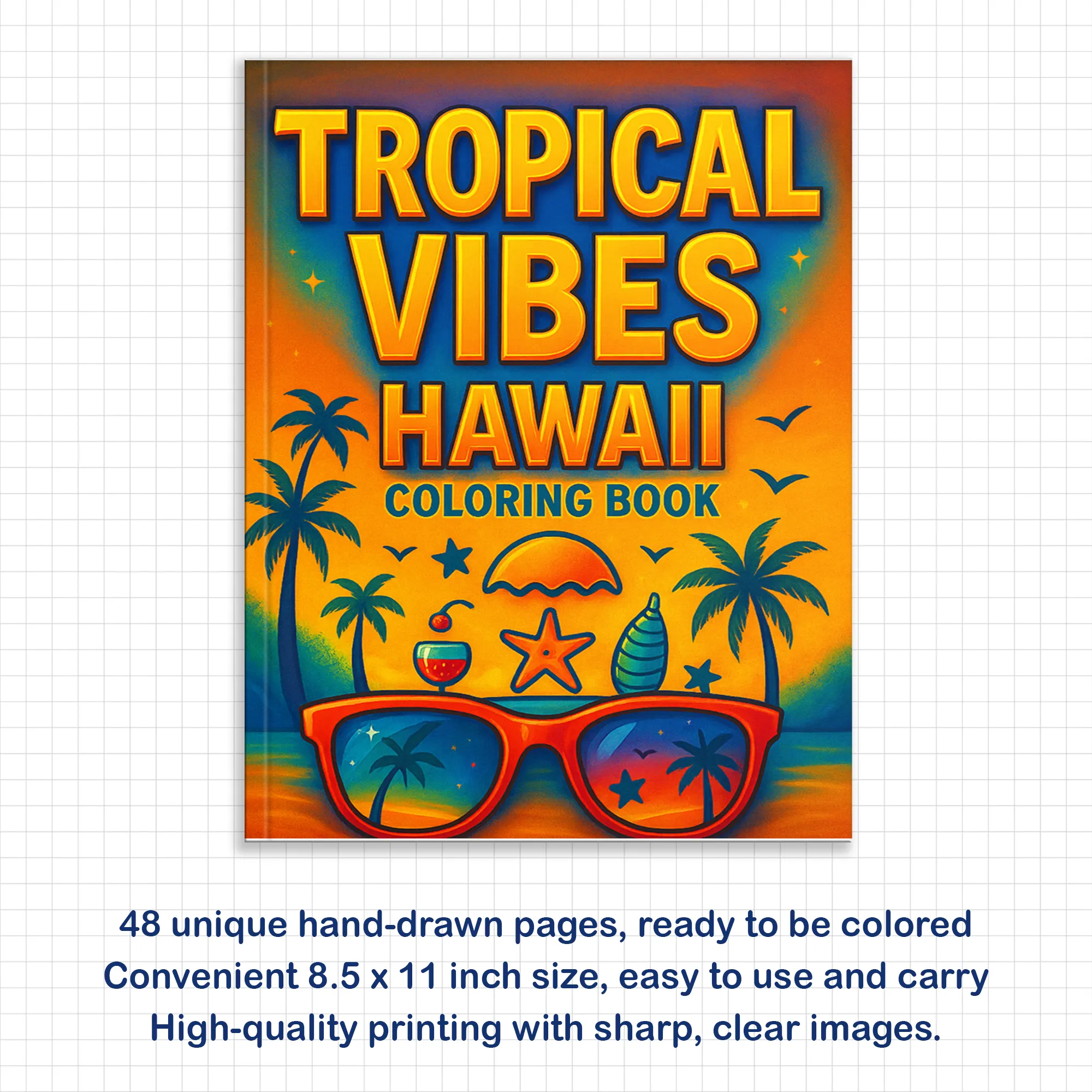 Tropical Vibes Hawaii Coloring Pages – 48 Relaxing Summer Scenes for Kids - image 2