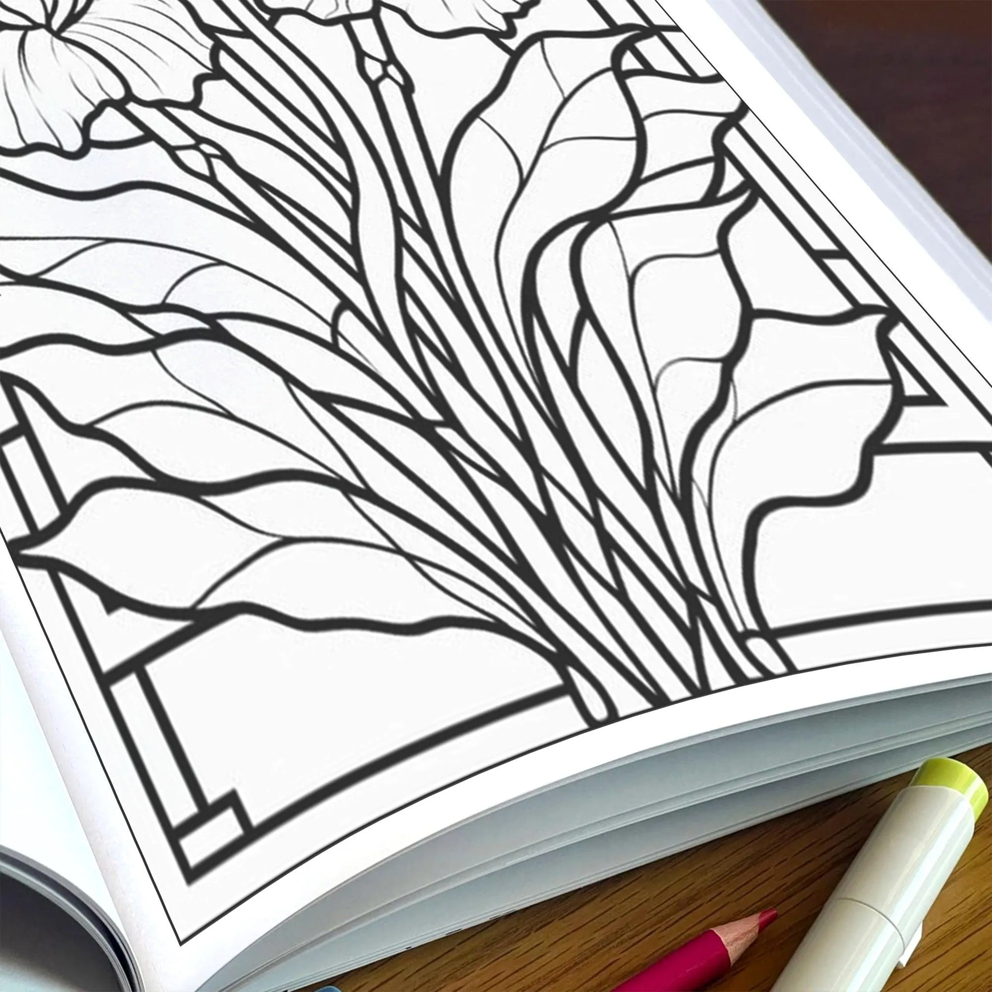Floral Radiance – Mandala Coloring Pages – 48 Pages – Bold Lines, Intricate Flowers, Stained Glass Look, Single-Sided – For Adults - image 5