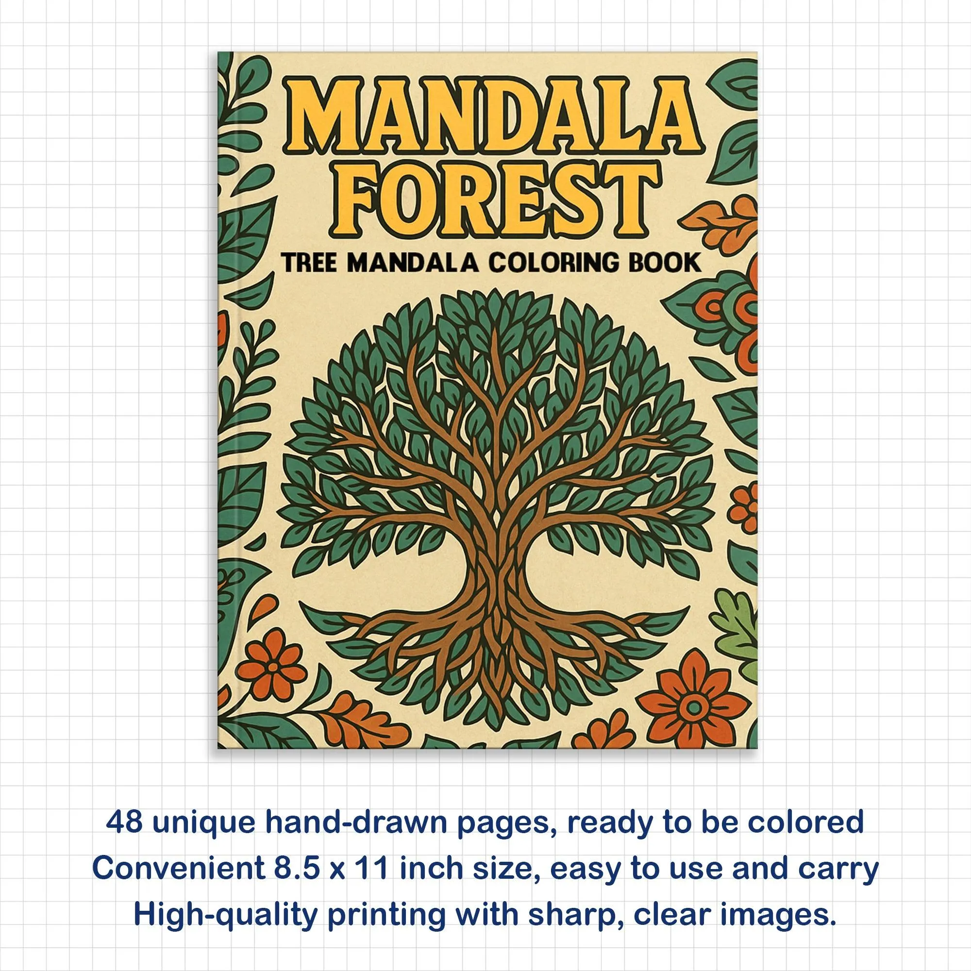 Mandala Forest – Tree Mandala Coloring Pages – 48 Pages – Detailed, Spiritual, Symmetrical Patterns – For Adults - image 3