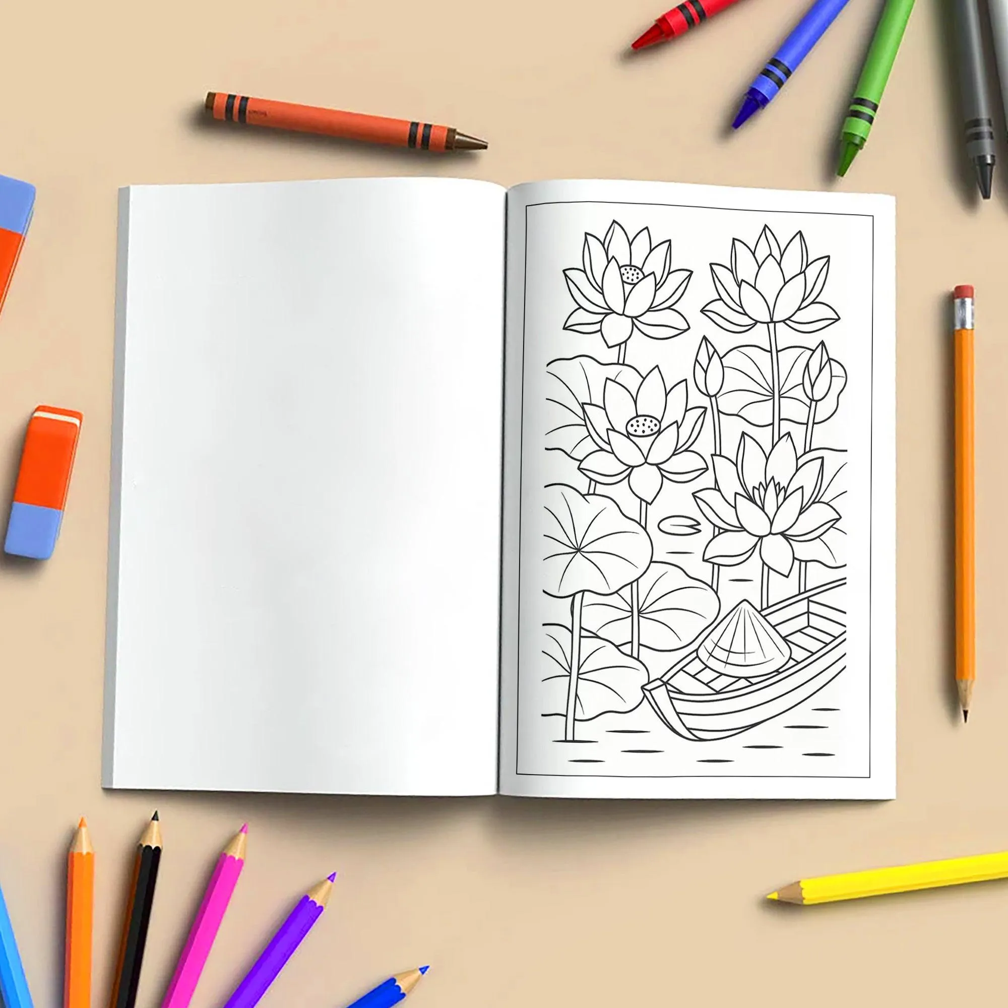 Global Blooms – Flower Coloring Pages – 48 Pages – Iconic Blossoms from Japan, Vietnam, Holland & More – For Adults - image 4