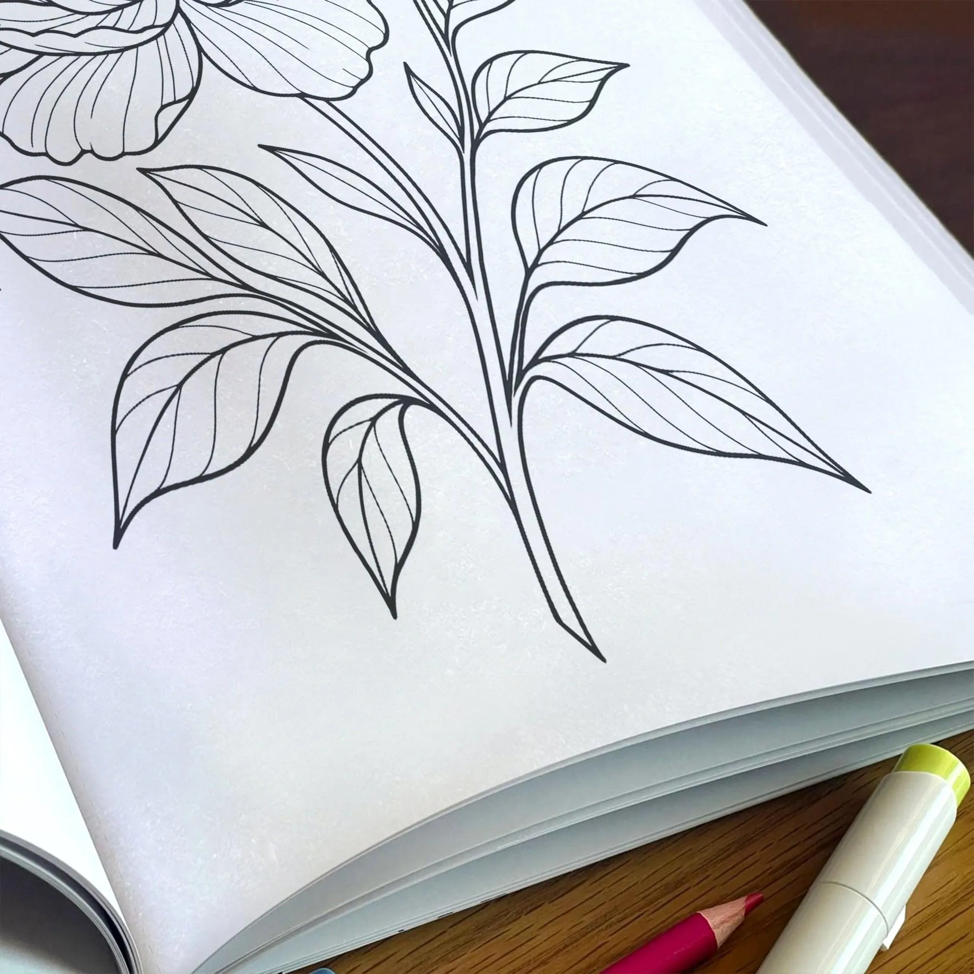 Bloom & Relax – A Relaxing Flower Coloring Book (48 Pages) - image 6
