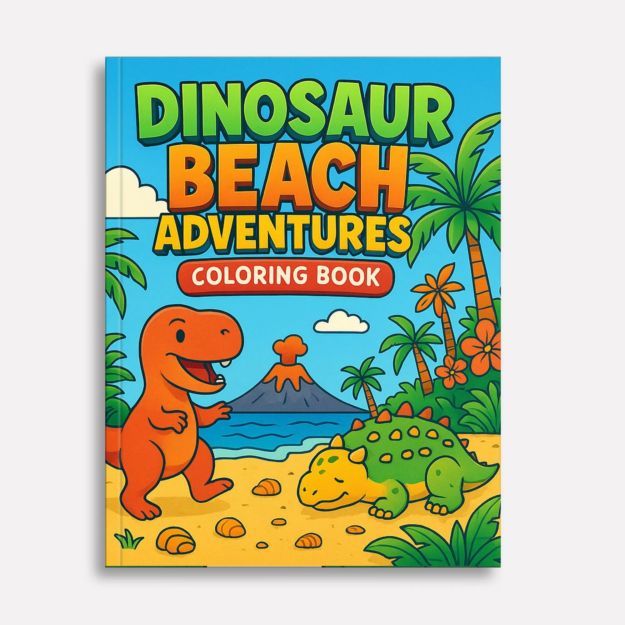 Dinosaur Beach Adventures – Dinosaur Coloring Pages – 48 Pages – Fun, Tropical, Prehistoric Playtime – For Kids - image 2
