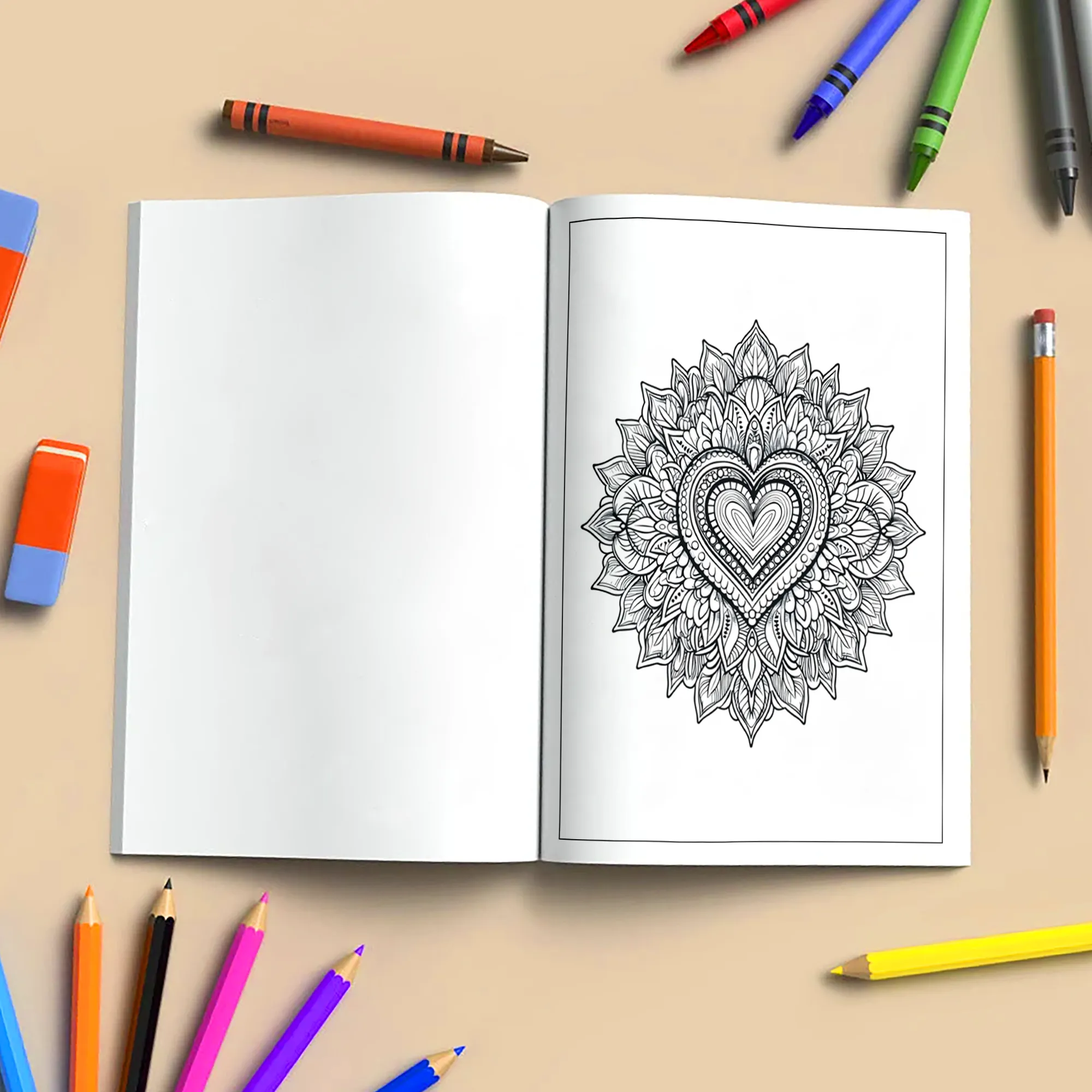 Heart Mandala Coloring Pages – 48 Intricate Love-Themed Designs for Adults - image 4