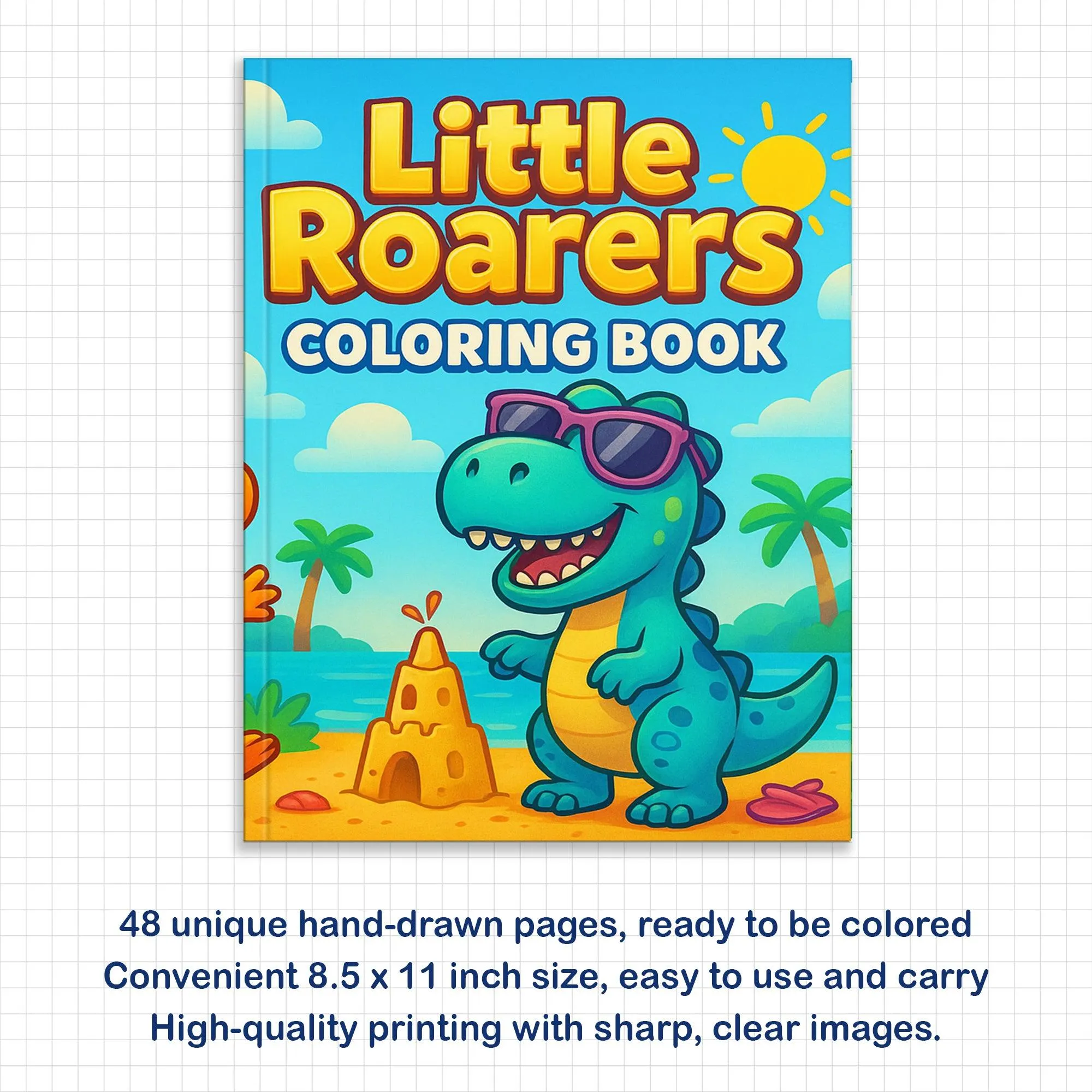 Little Roarers Coloring Pages – 48 Adorable Dinosaurs with Big Attitude – For Kids - image 2